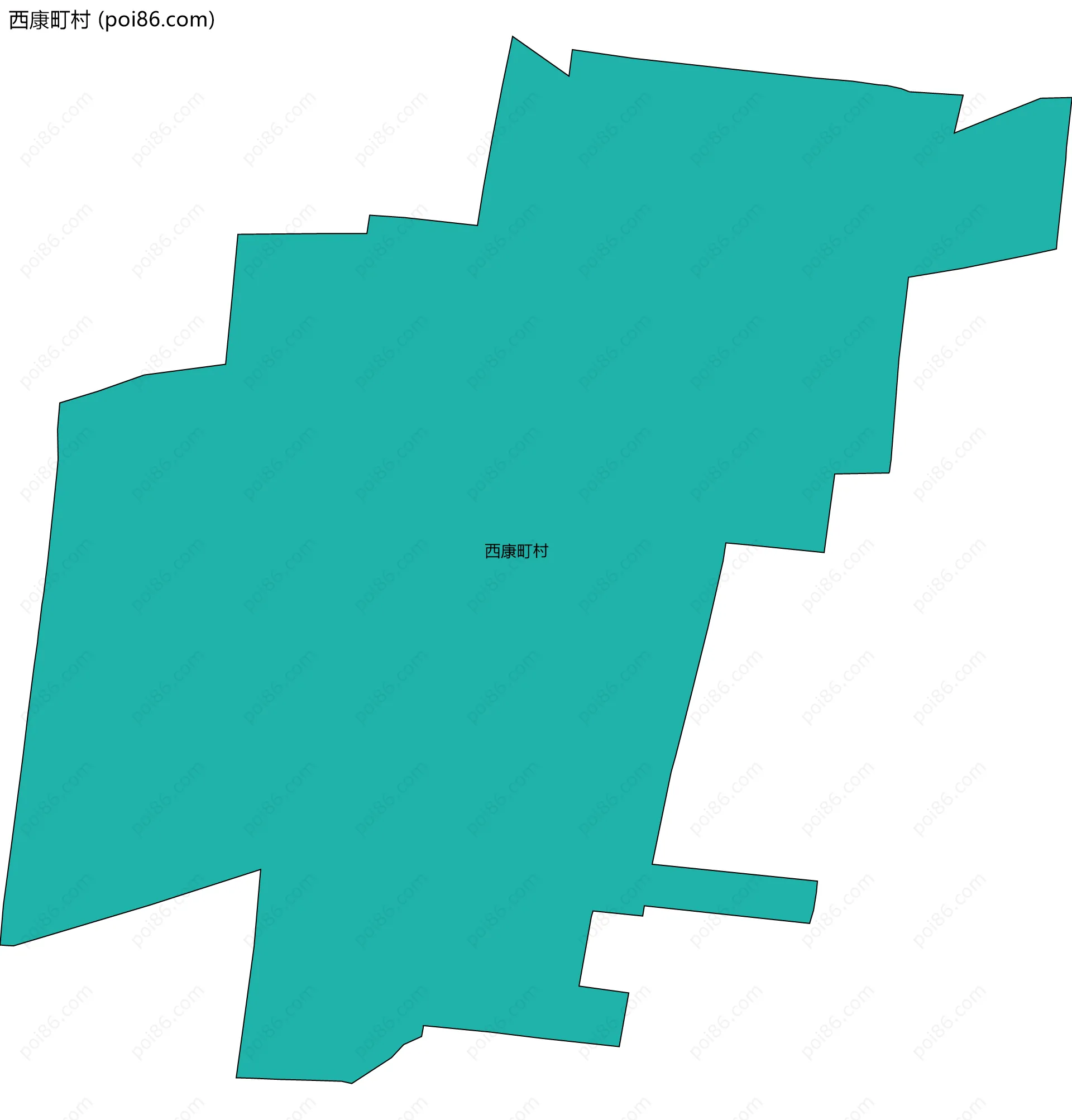 西康町村边界地图