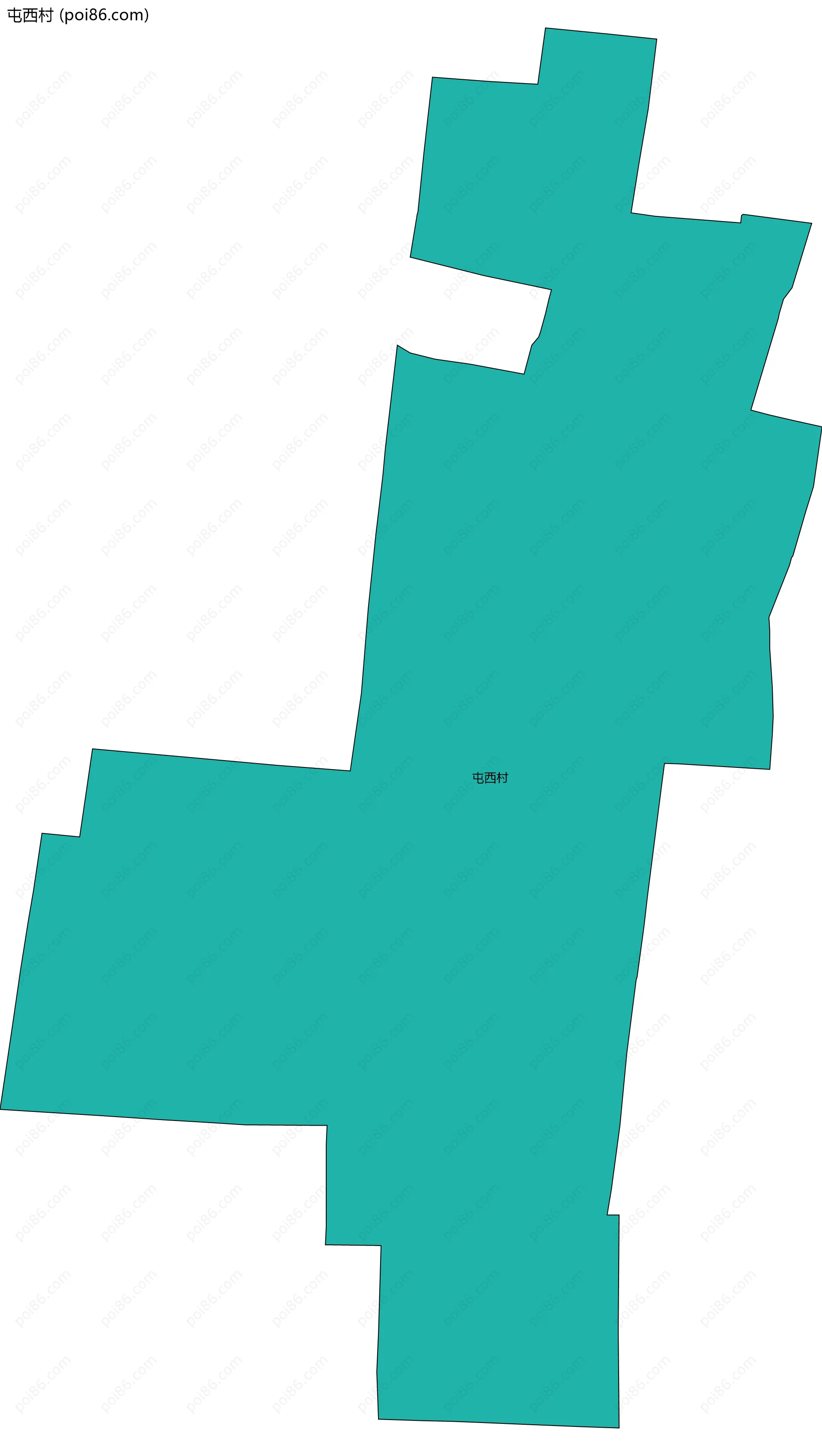 屯西村边界地图