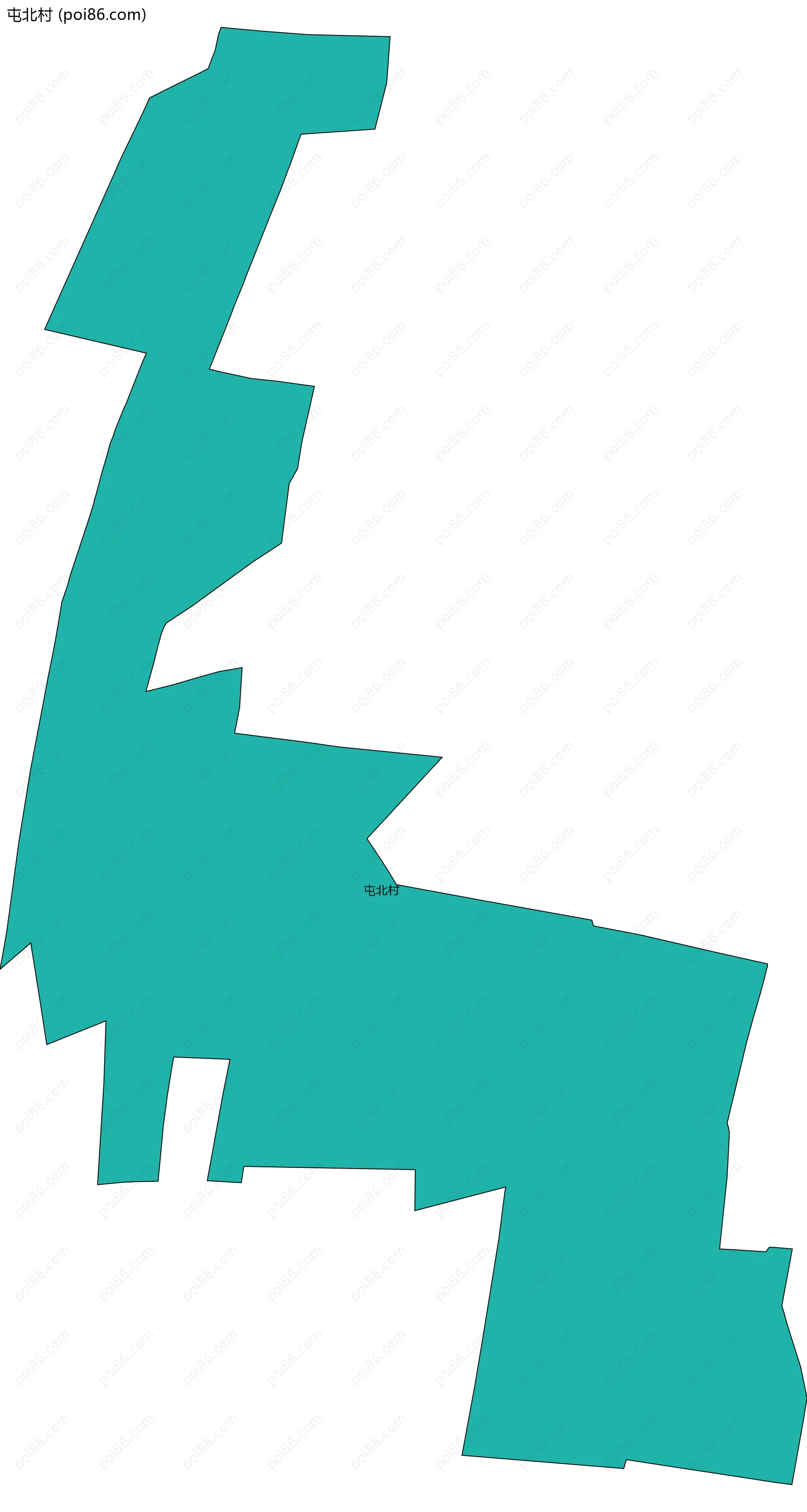 屯北村边界地图