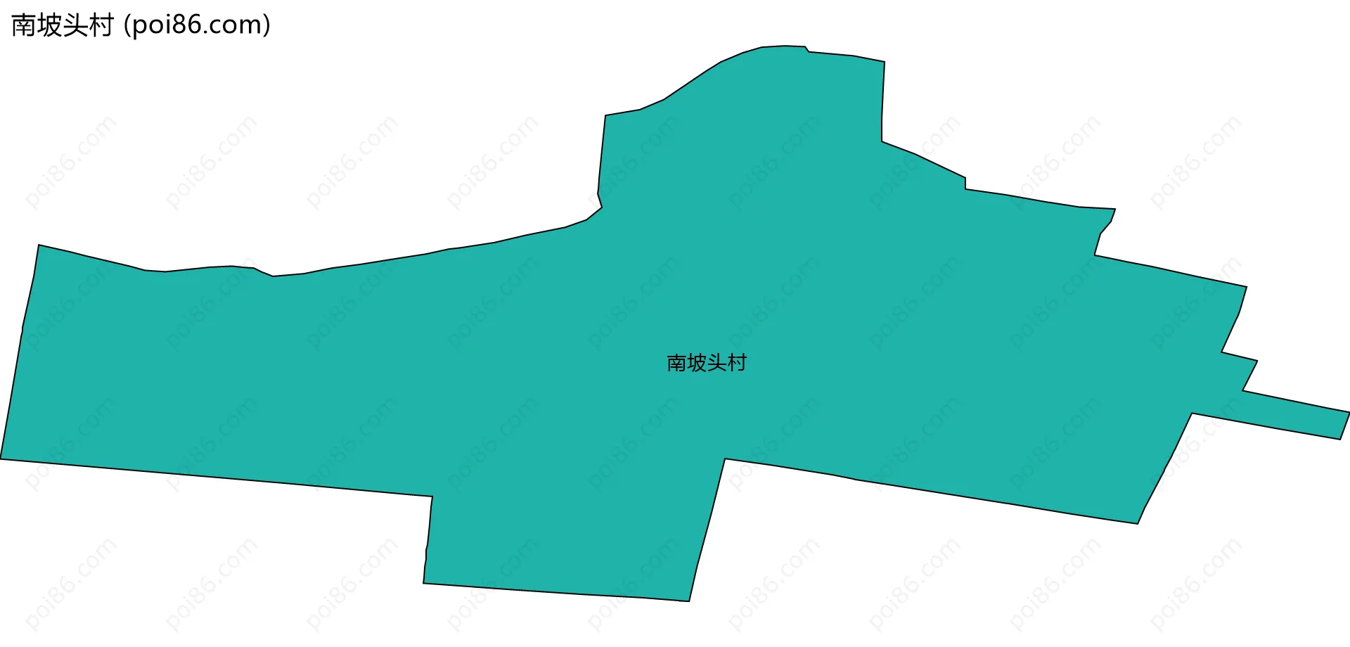 南坡头村边界地图