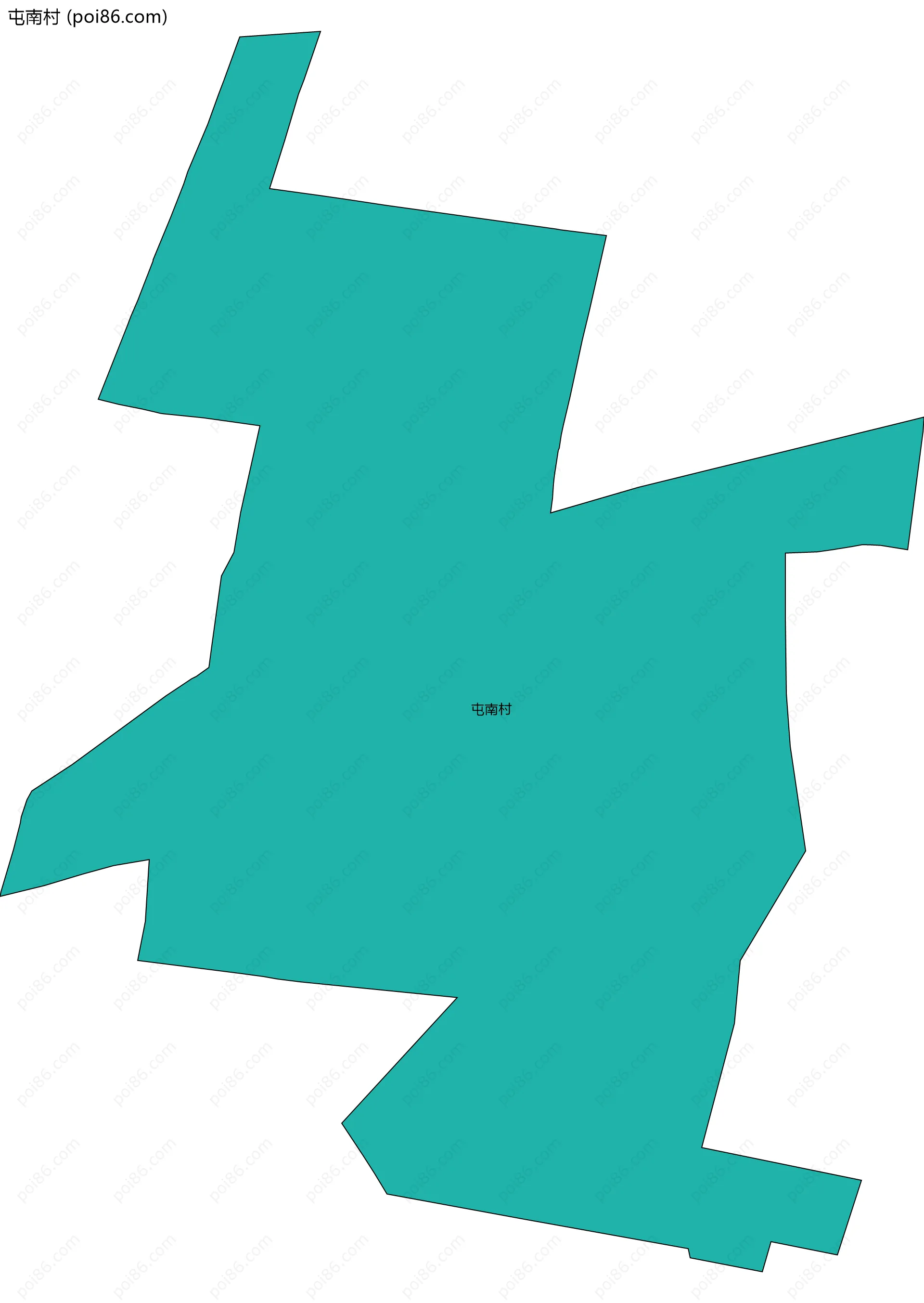 屯南村边界地图