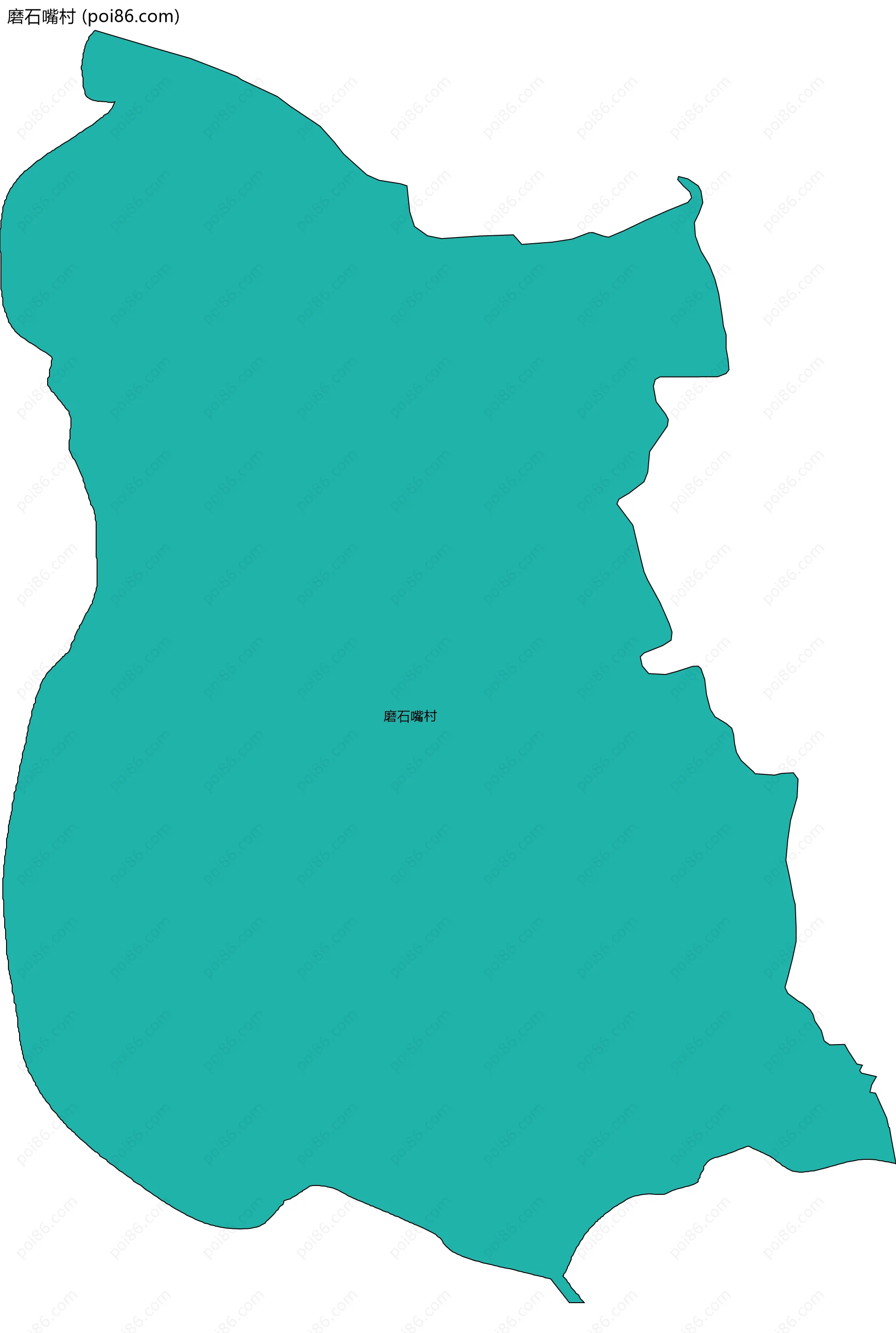 磨石嘴村边界地图