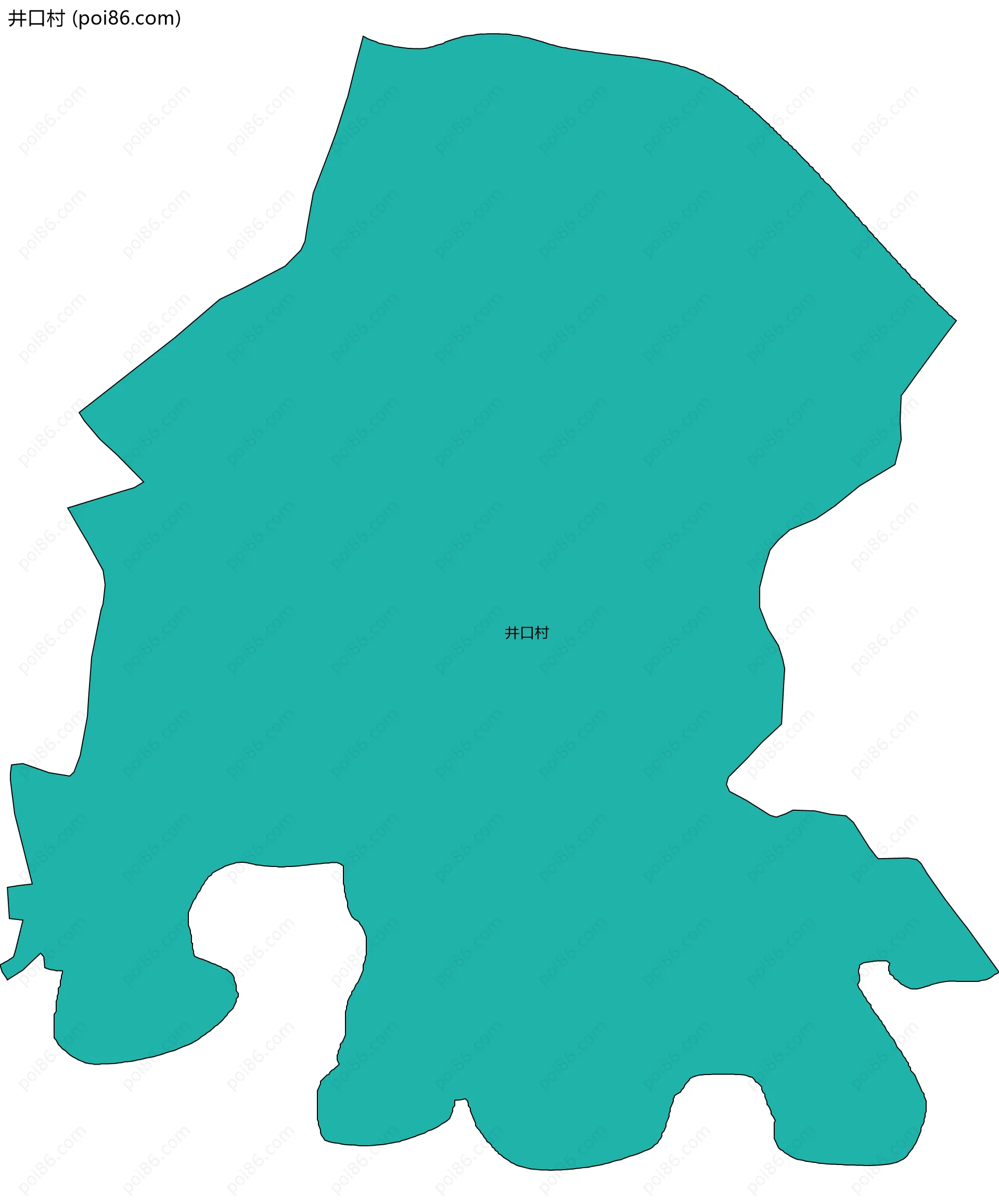 井口村边界地图