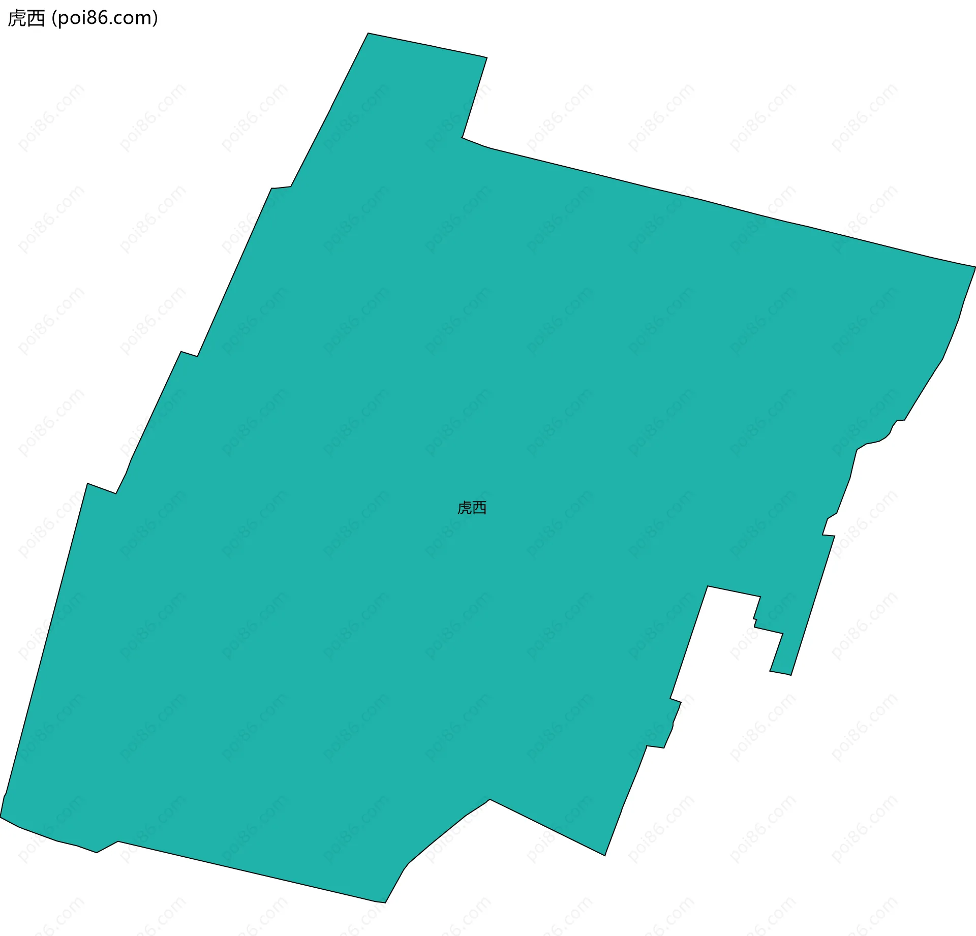 虎西边界地图