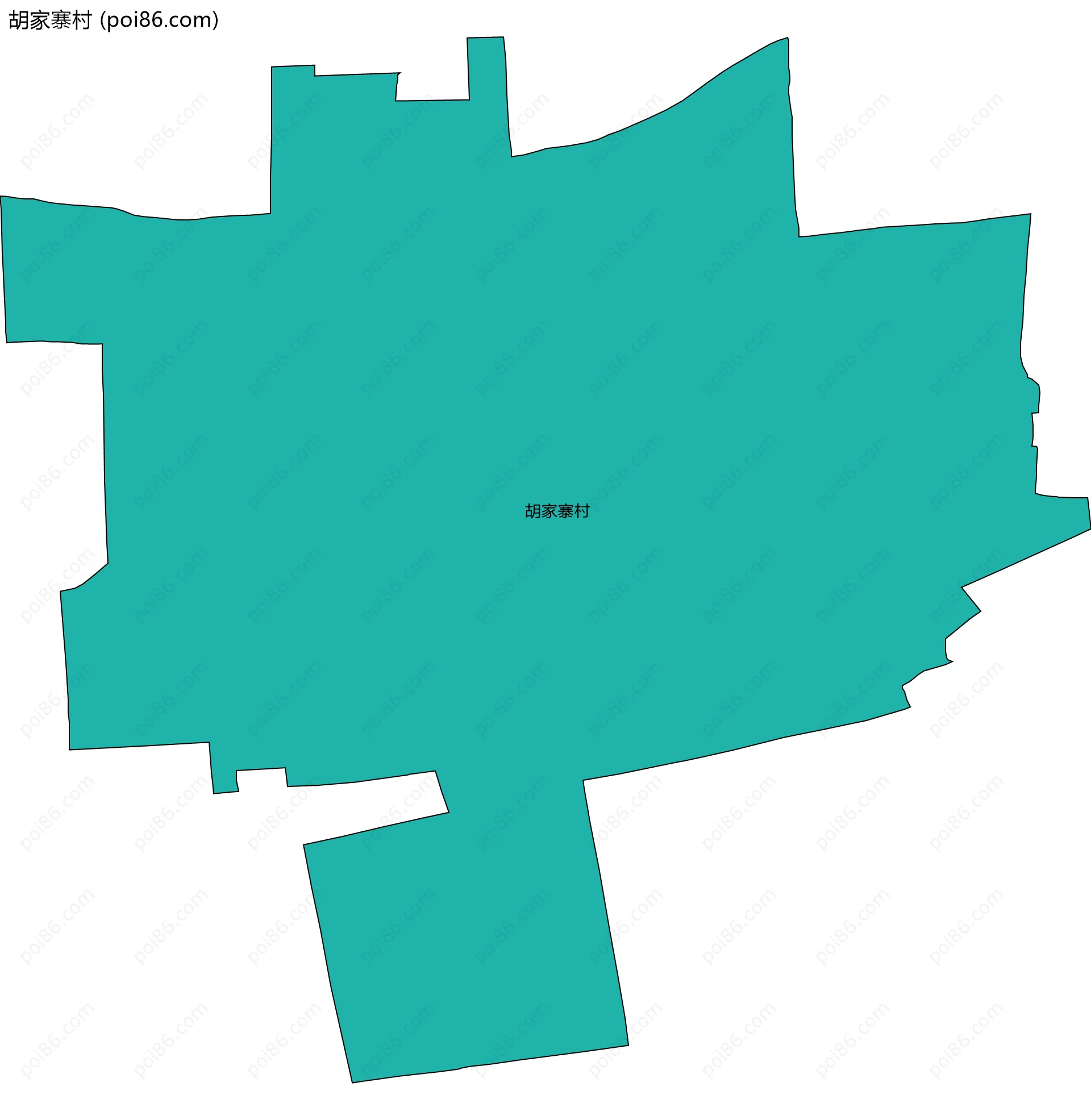 胡家寨村边界地图