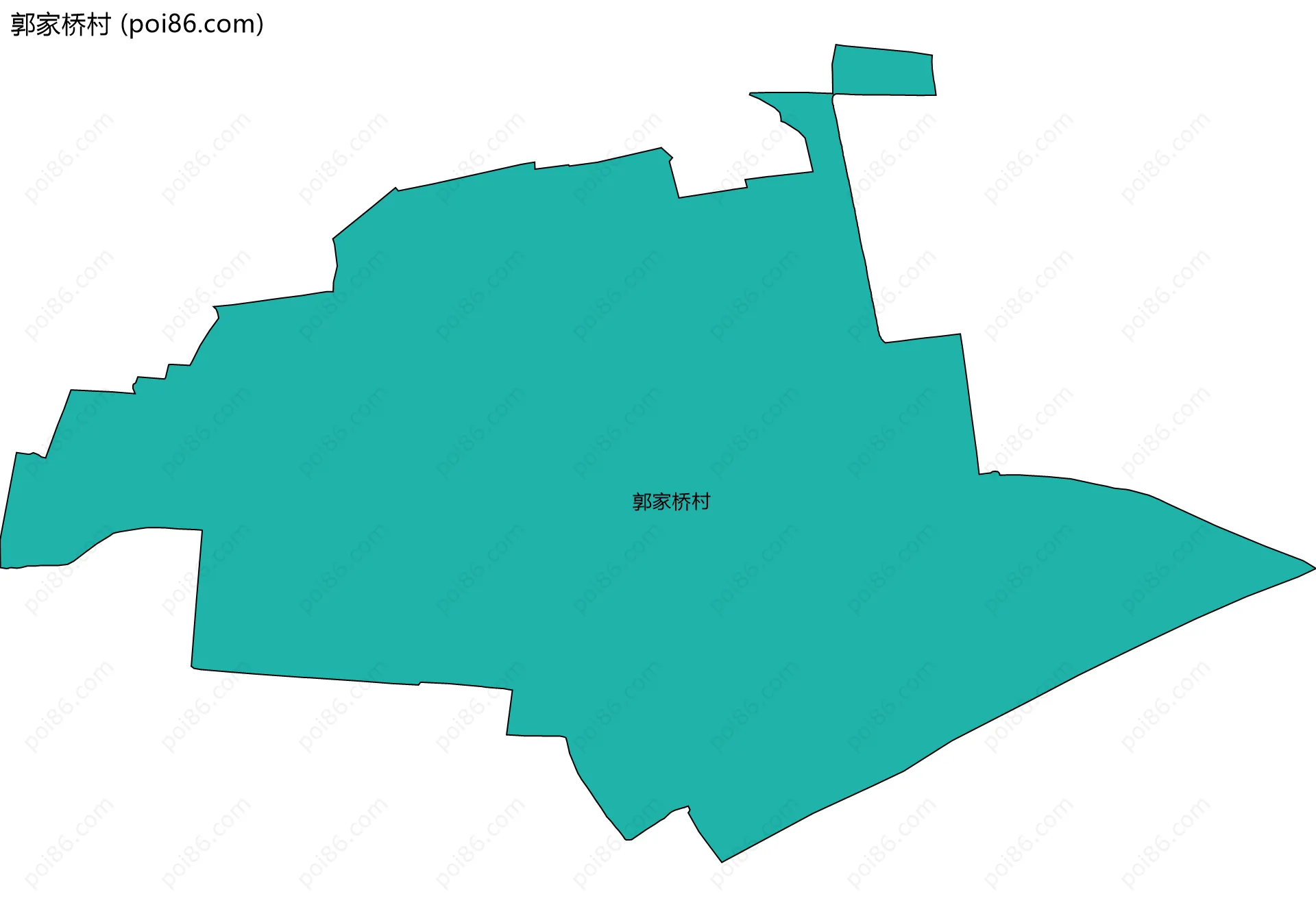 郭家桥村边界地图