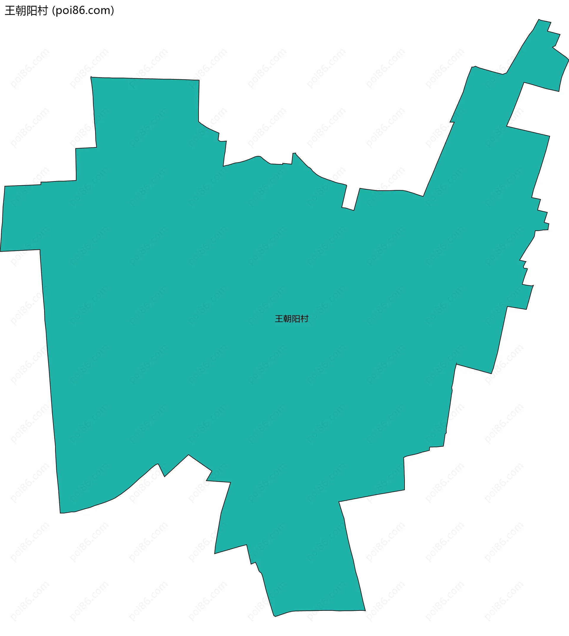 王朝阳村边界地图