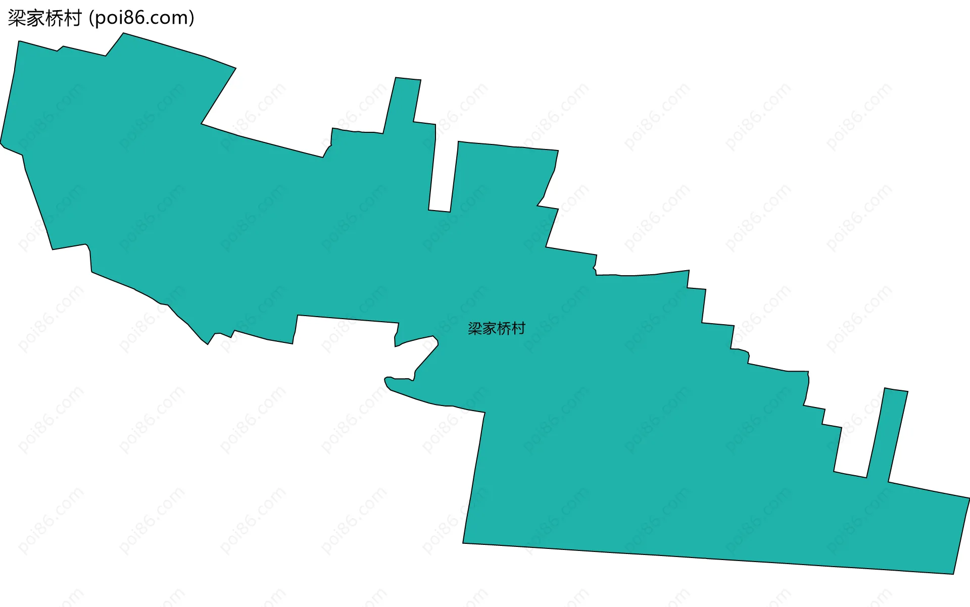 梁家桥村边界地图