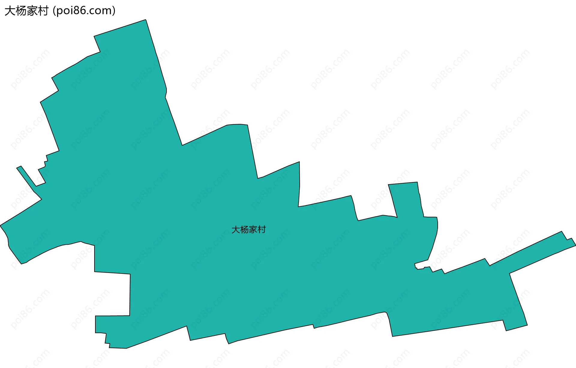 大杨家村边界地图