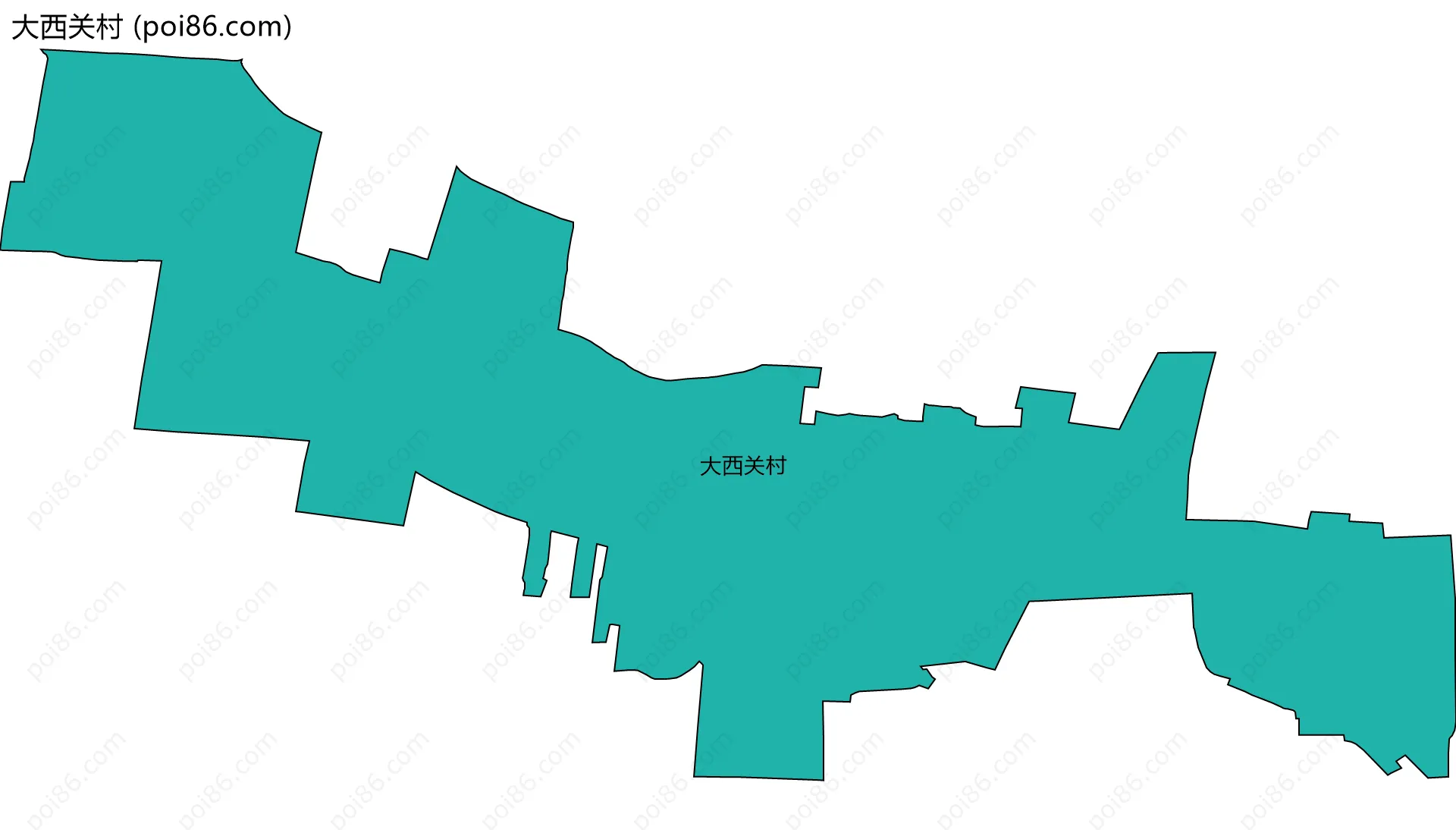 大西关村边界地图