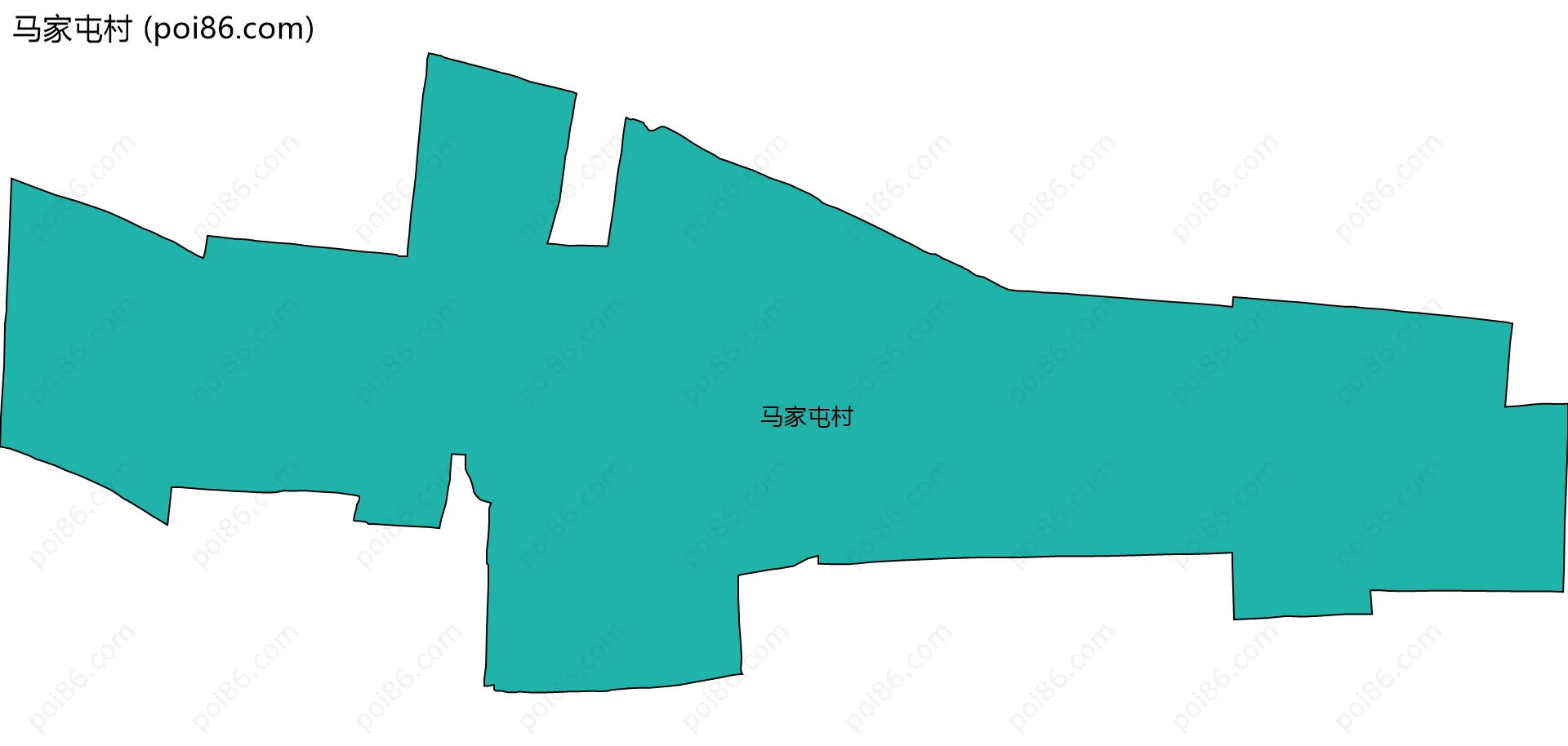 马家屯村边界地图