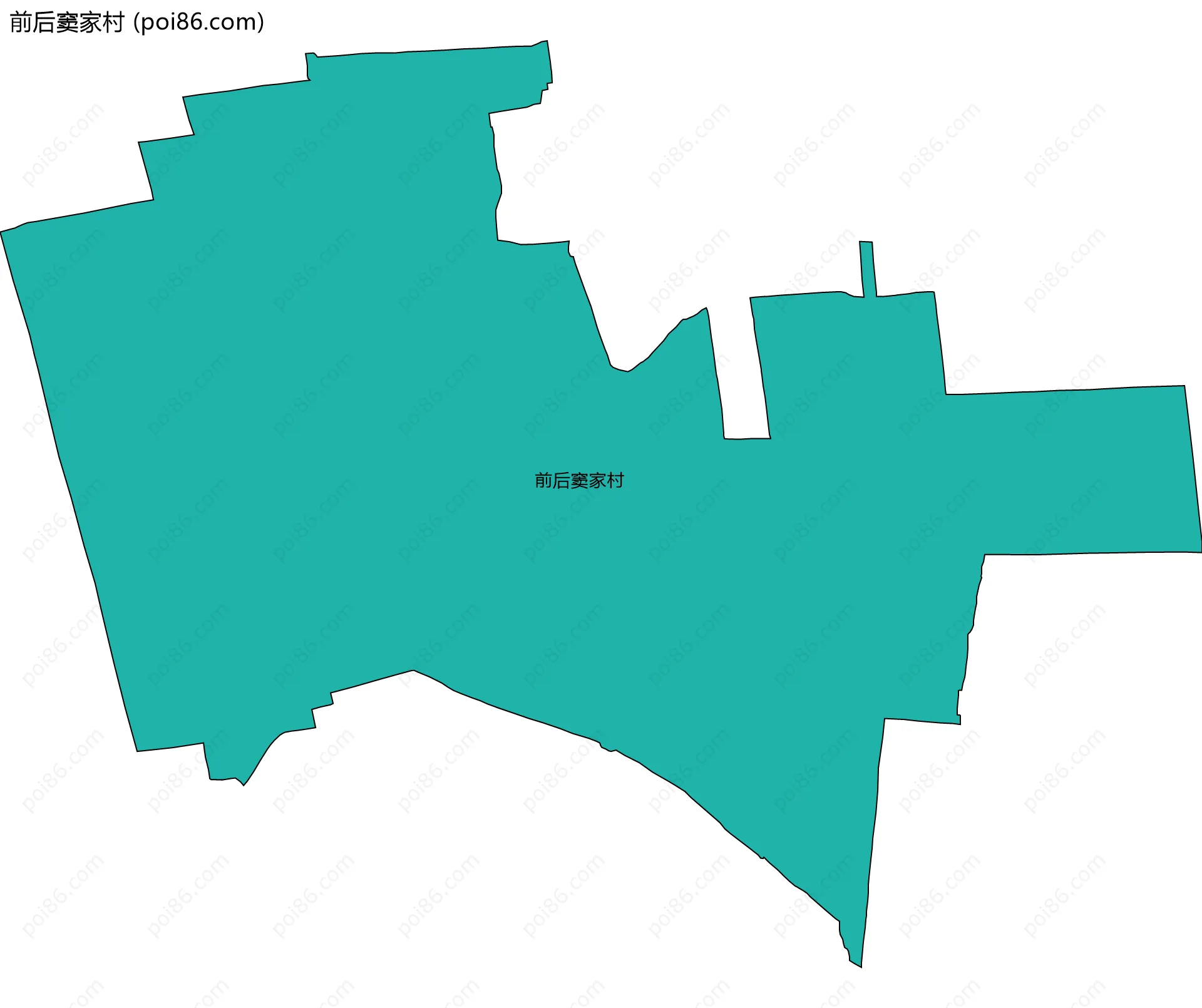 前后窦家村边界地图