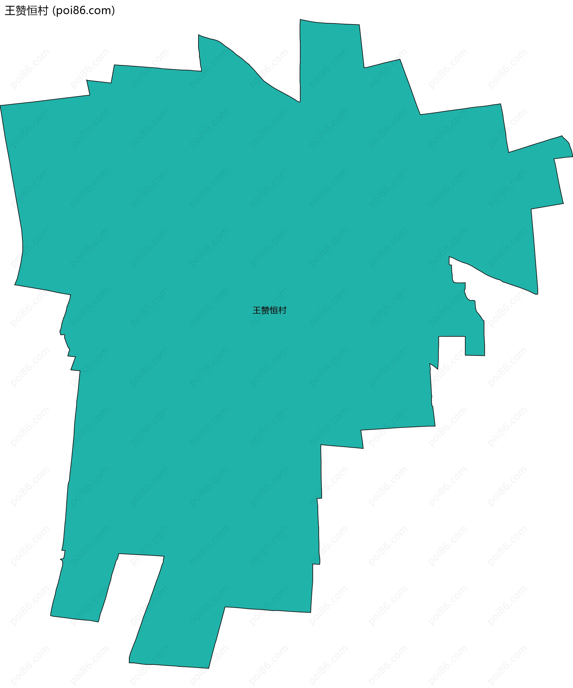 王赞恒村边界地图