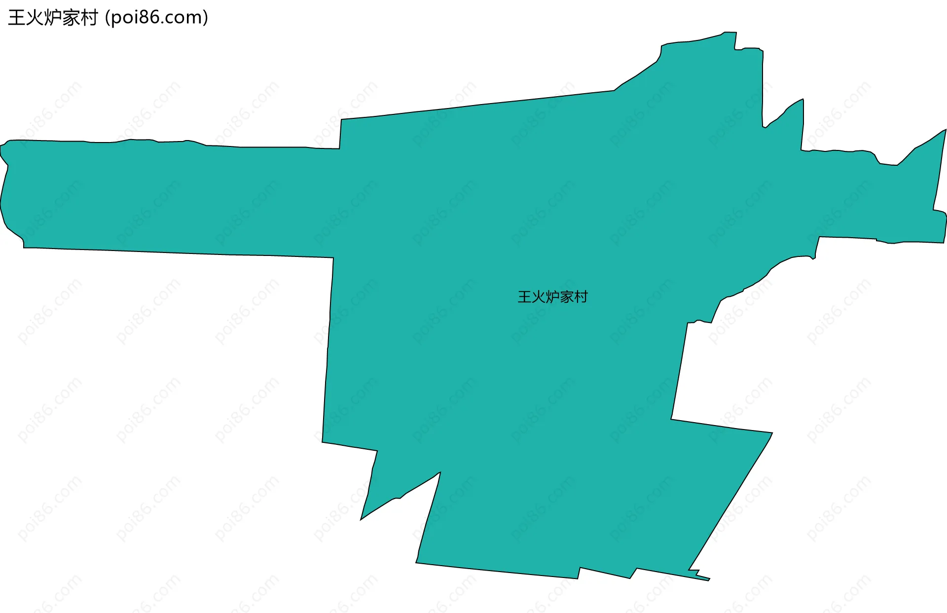 王火炉家村边界地图