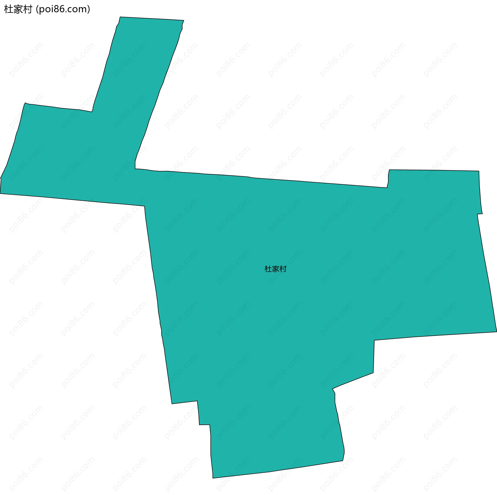 杜家村边界地图