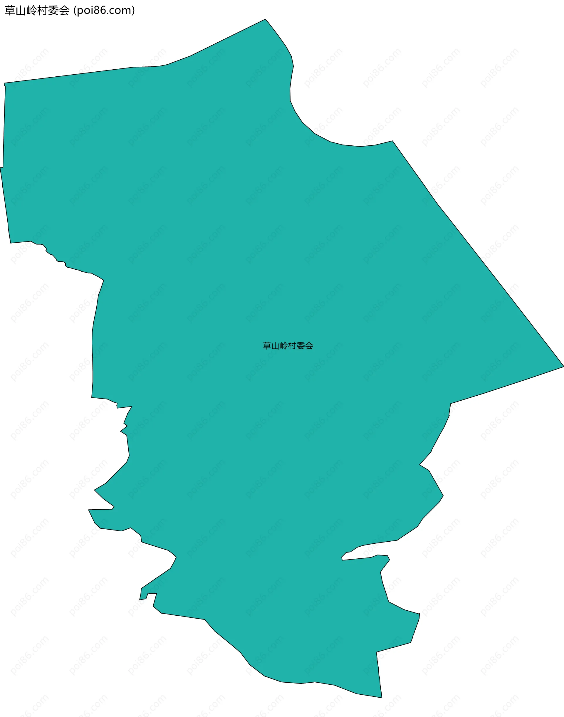 草山岭村委会边界地图