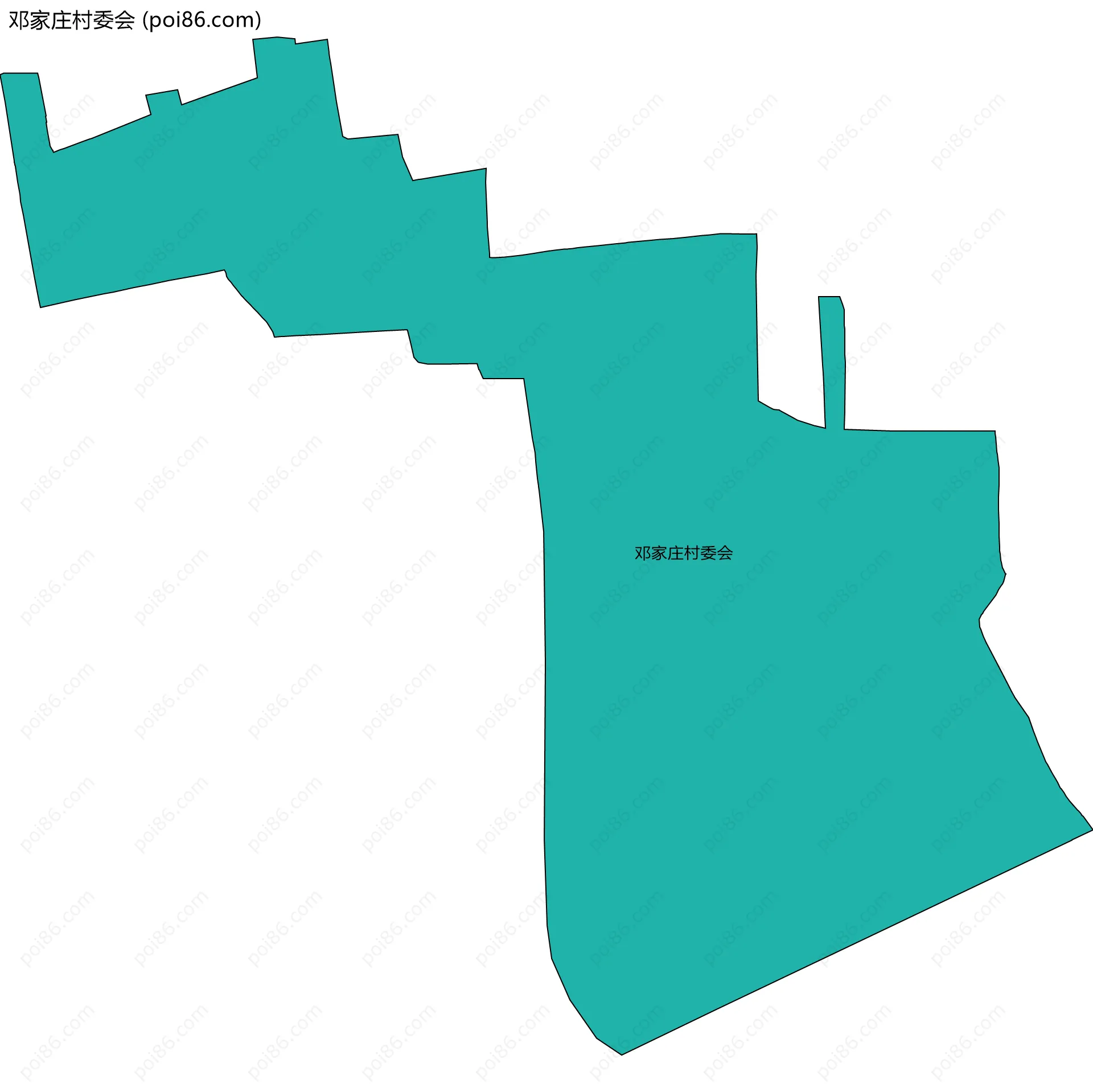 邓家庄村委会边界地图