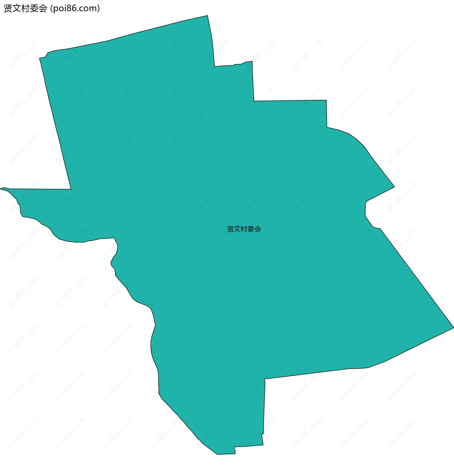 贤文村委会边界地图