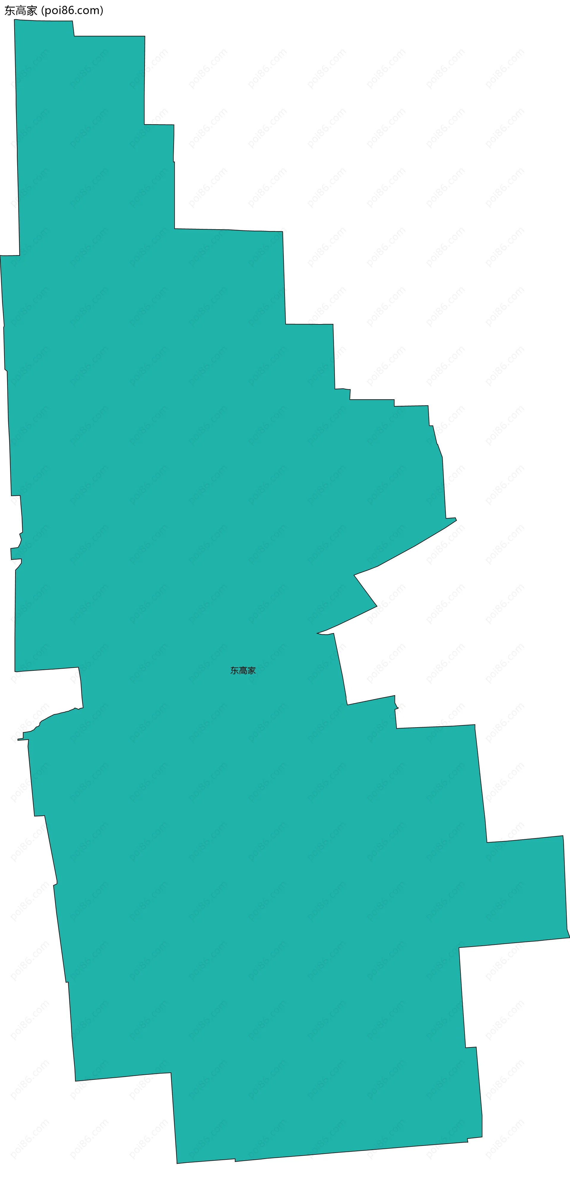 东高家边界地图