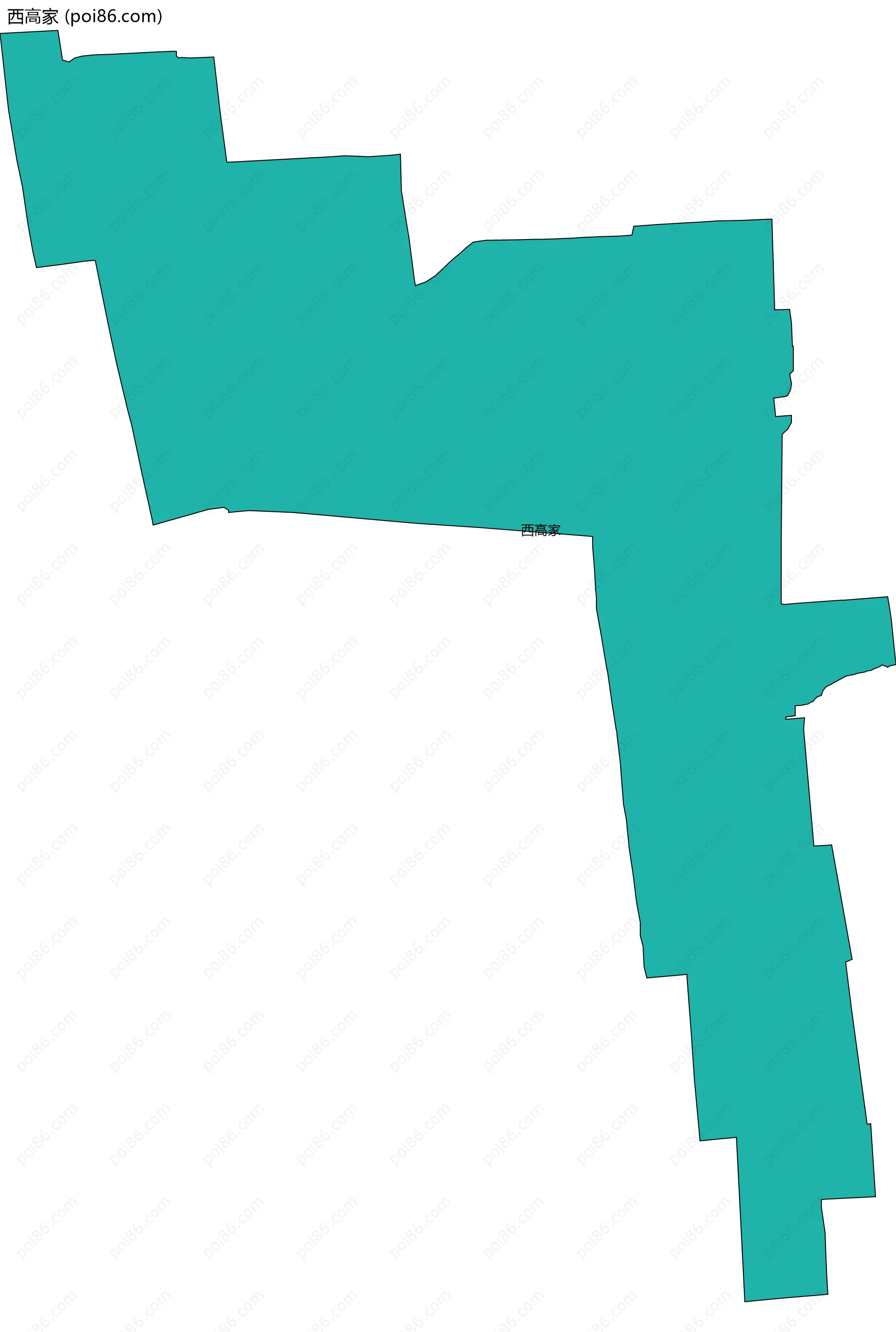 西高家边界地图