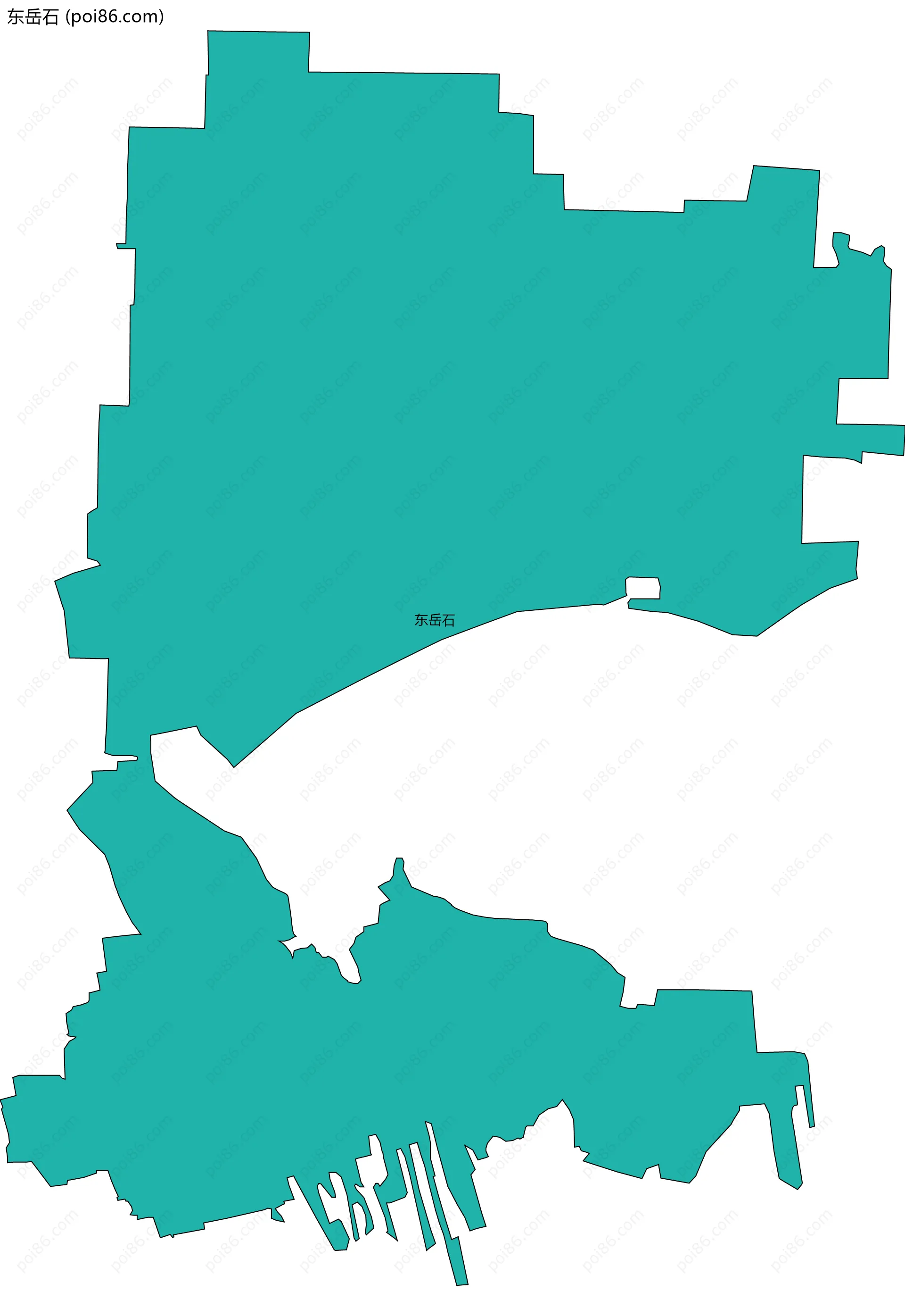 东岳石边界地图