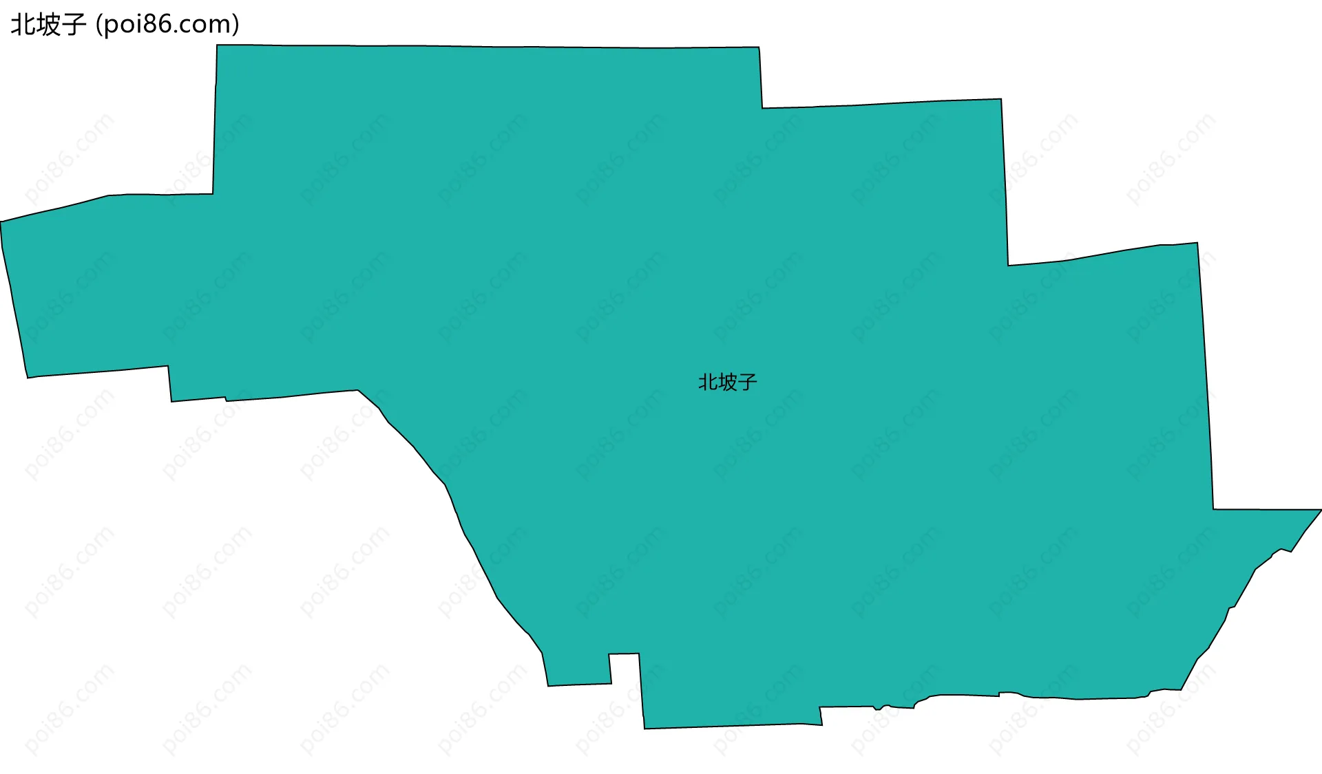 北坡子边界地图