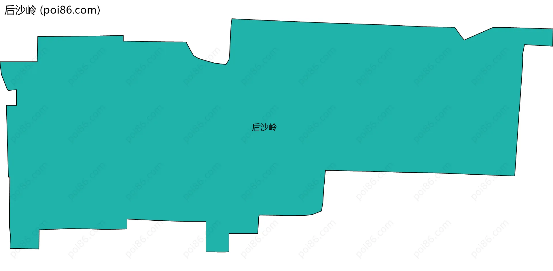 后沙岭边界地图