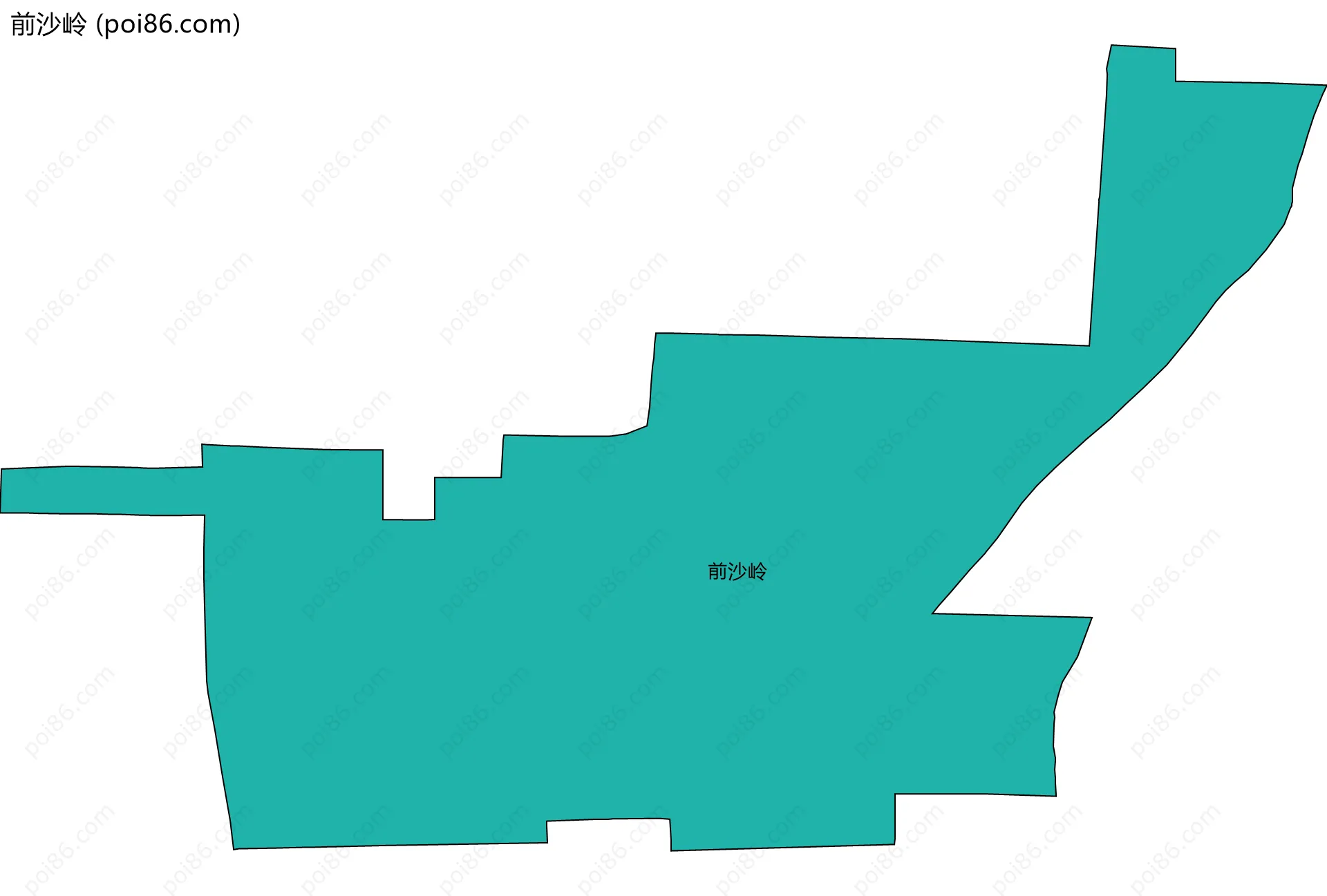 前沙岭边界地图