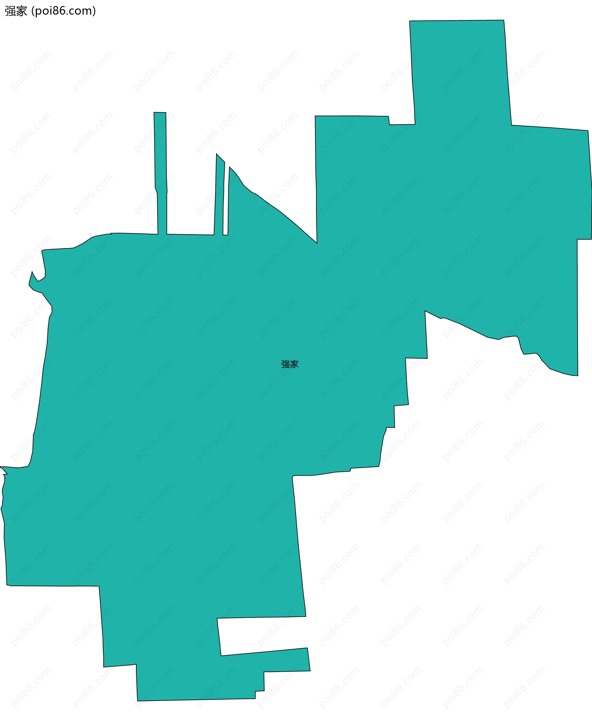 强家边界地图