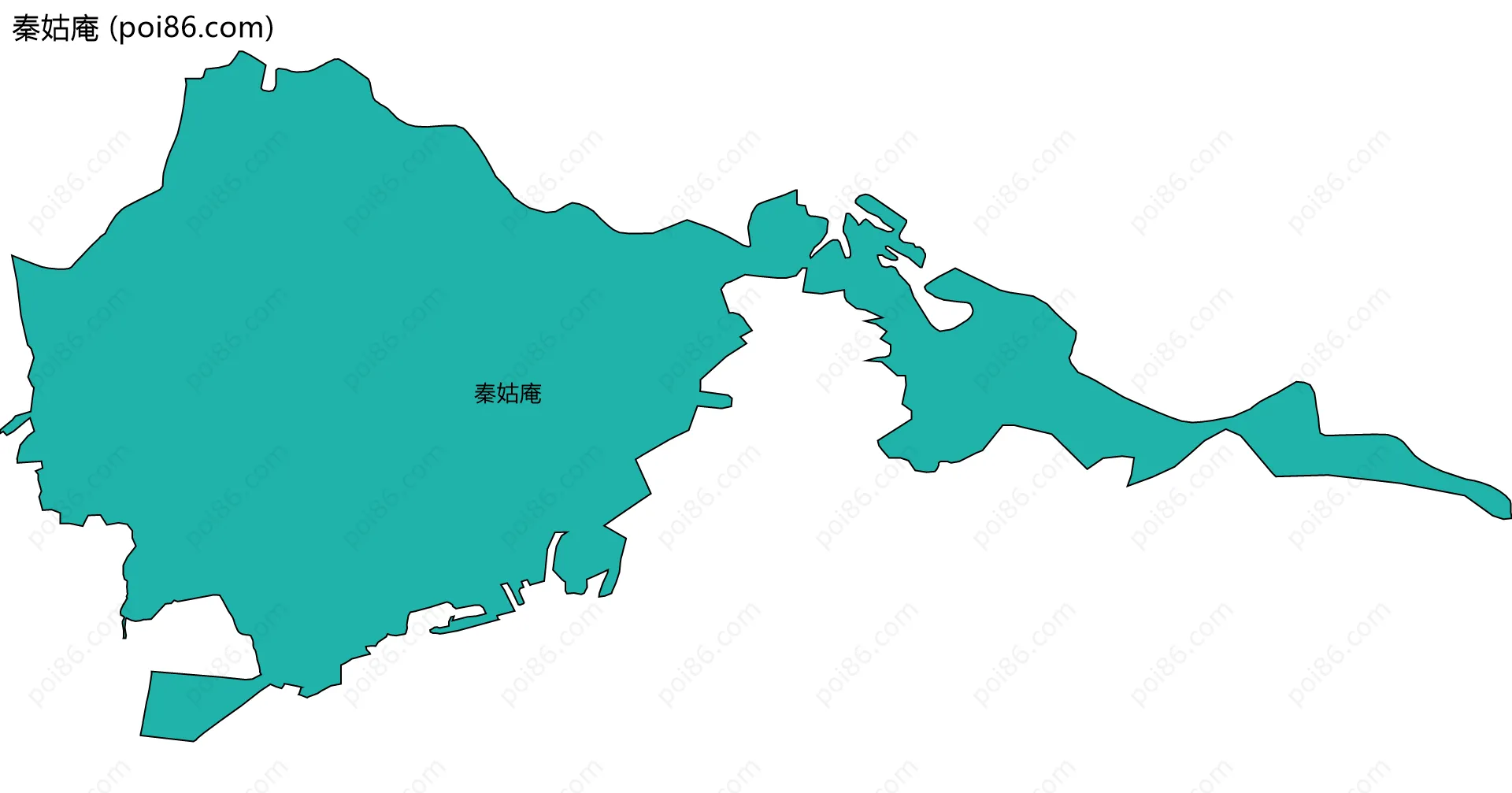 秦姑庵边界地图