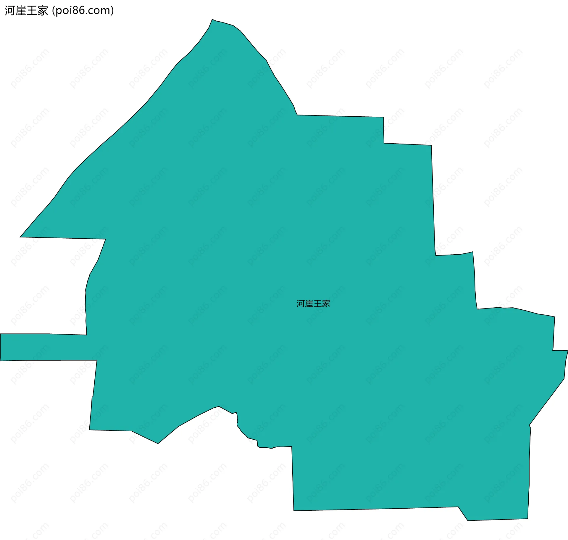 河崖王家边界地图