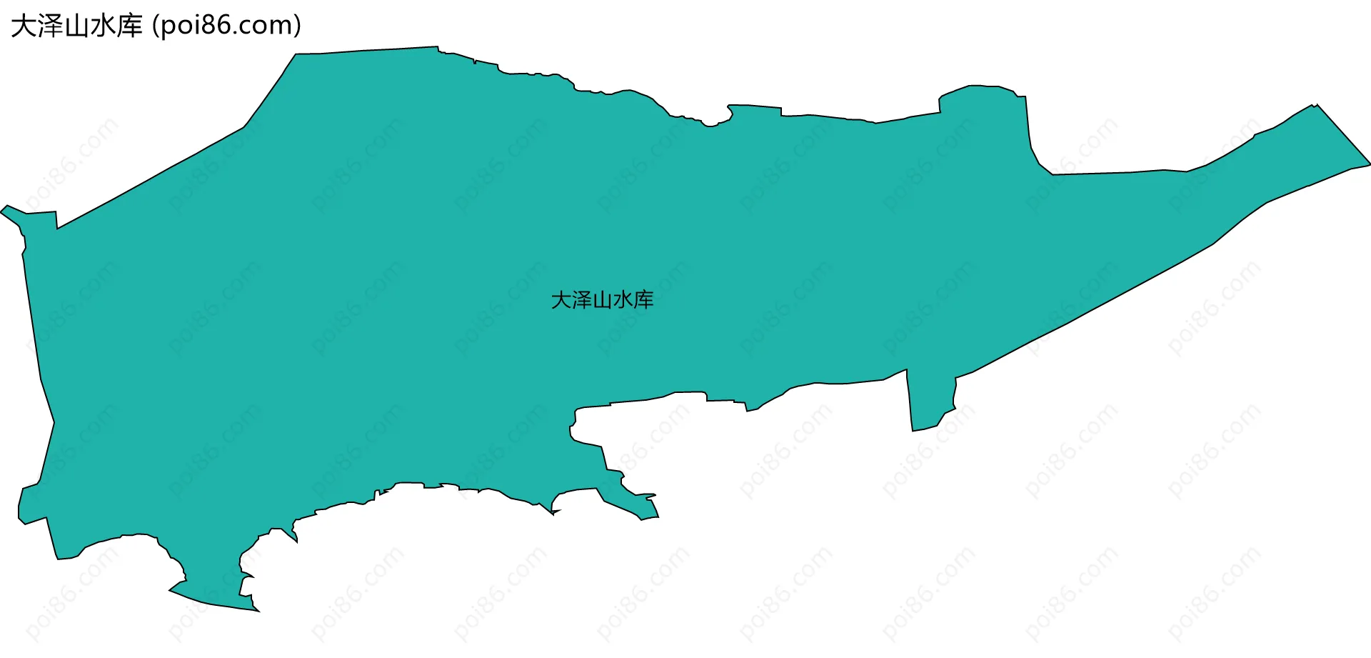 大泽山水库边界地图