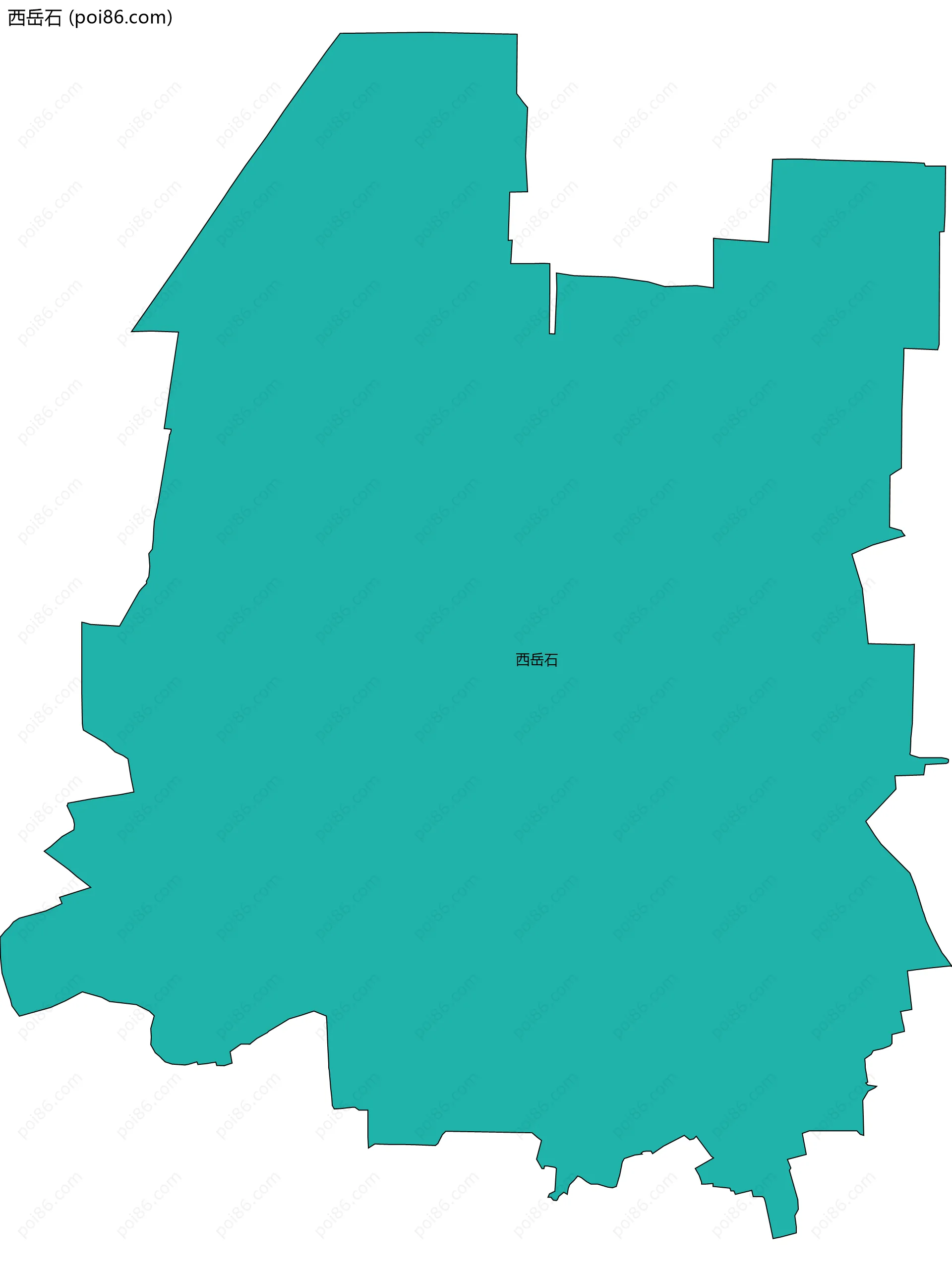 西岳石边界地图