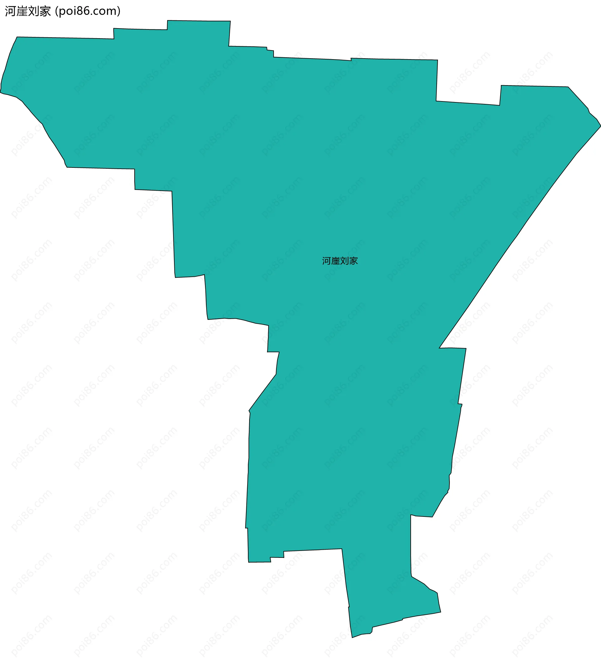 河崖刘家边界地图