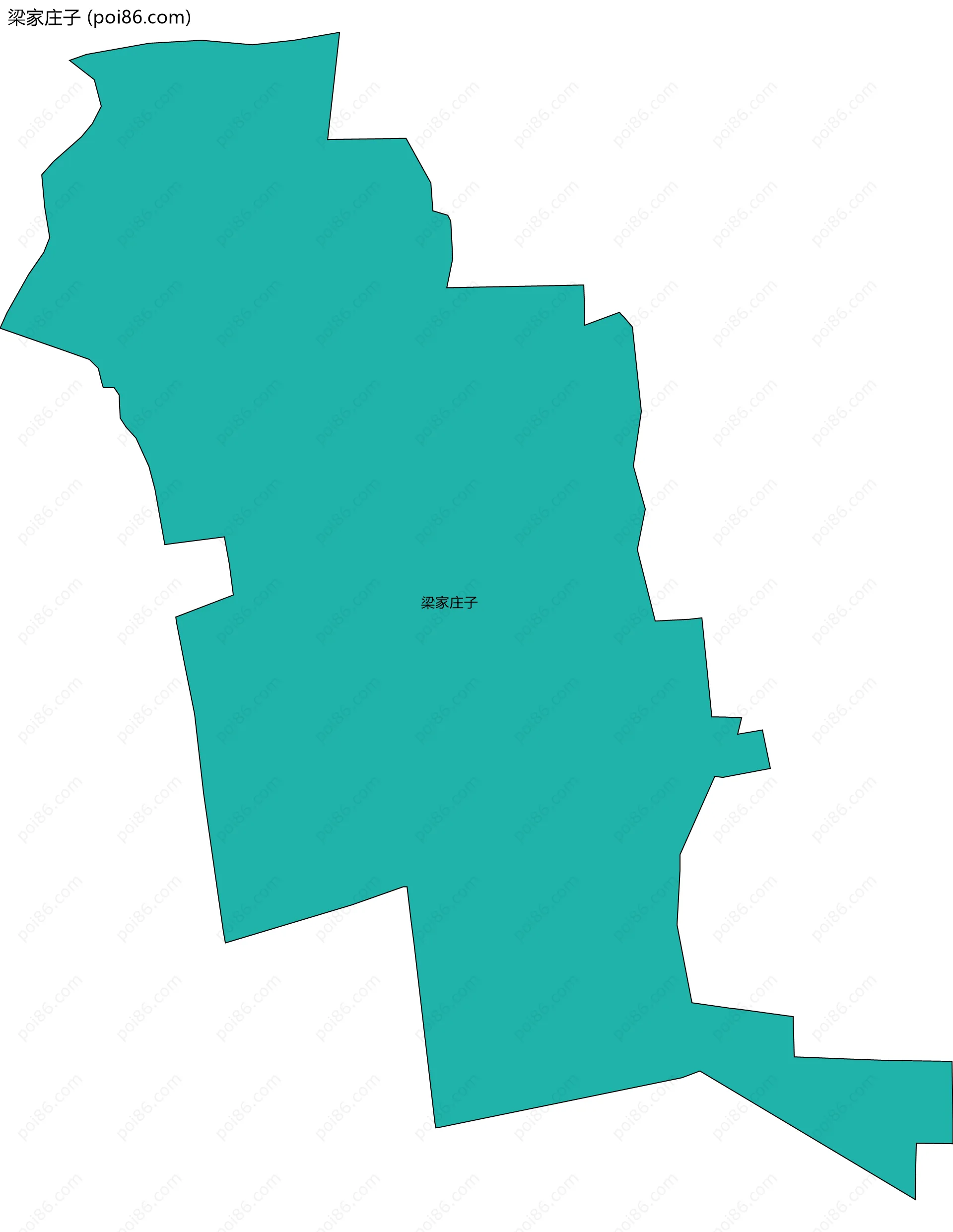 梁家庄子边界地图