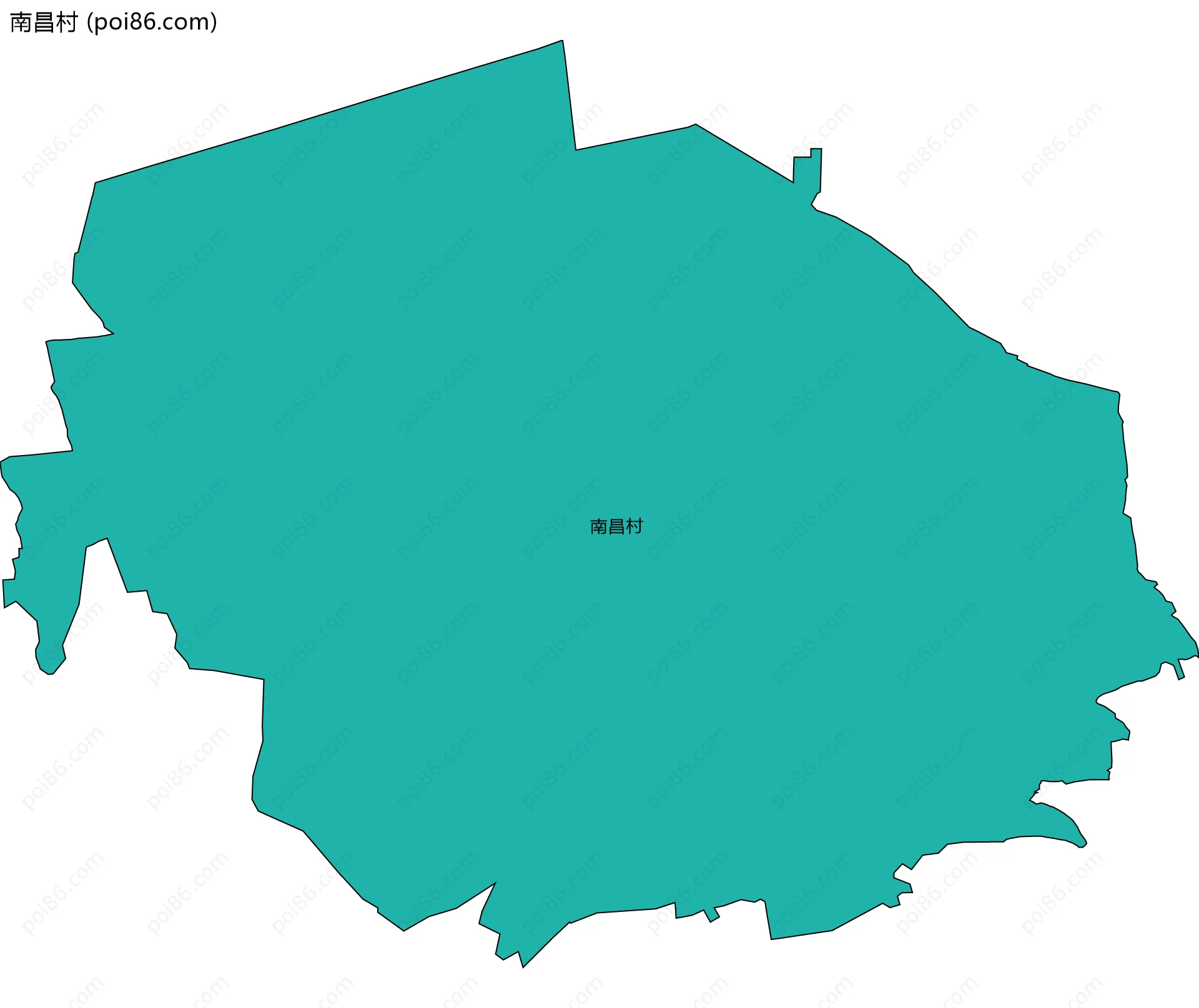 南昌村边界地图