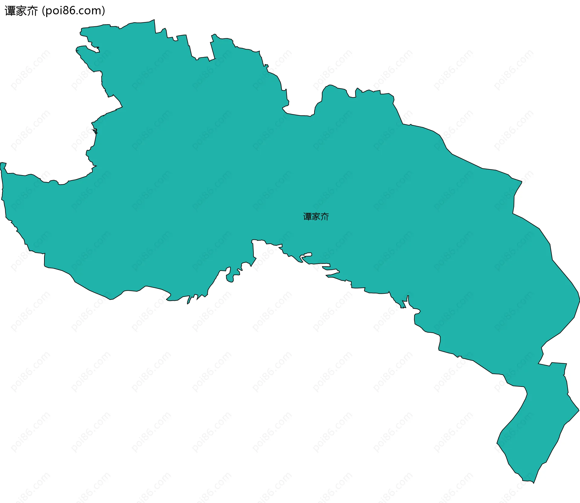 谭家夼边界地图