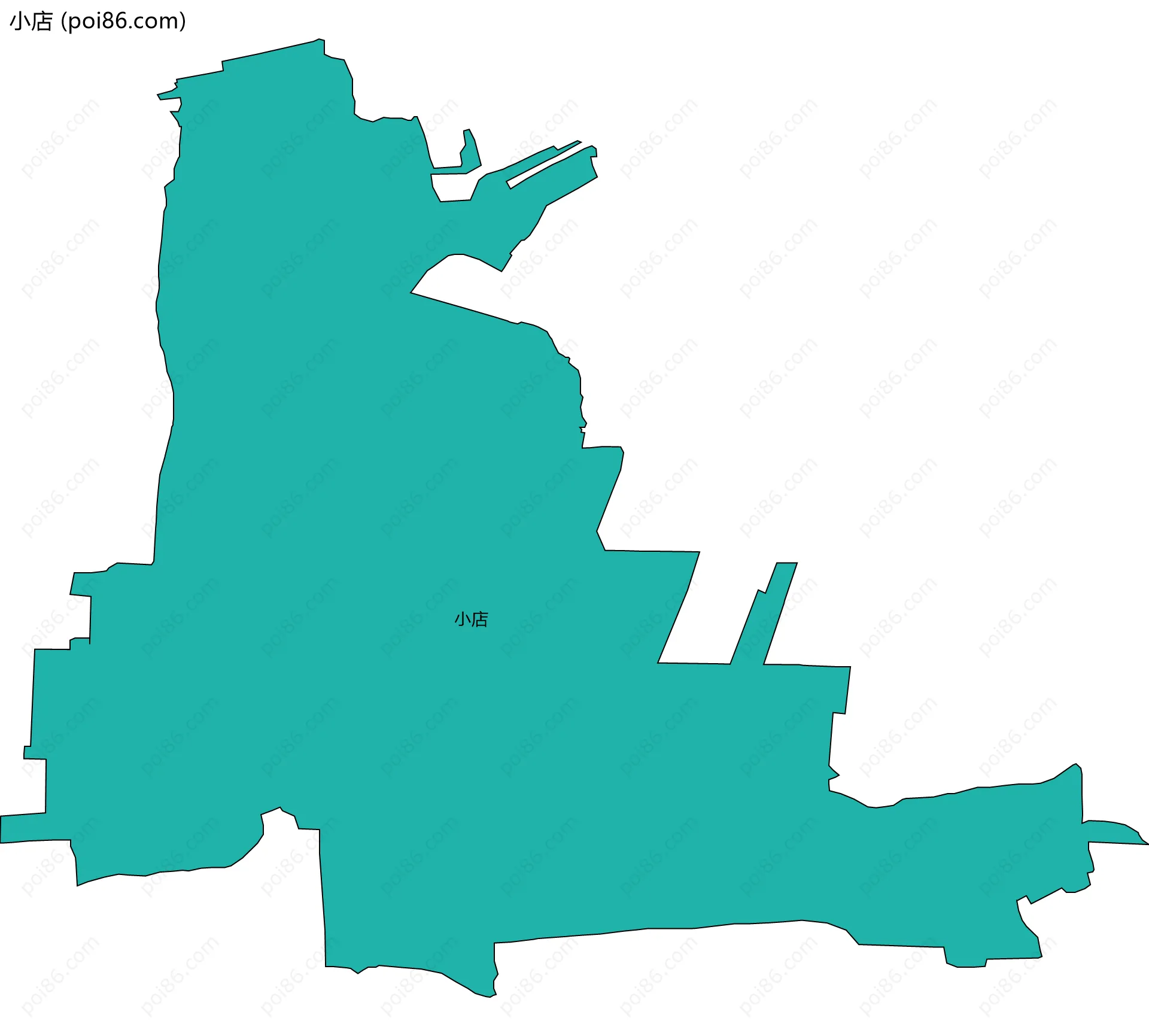 小店边界地图