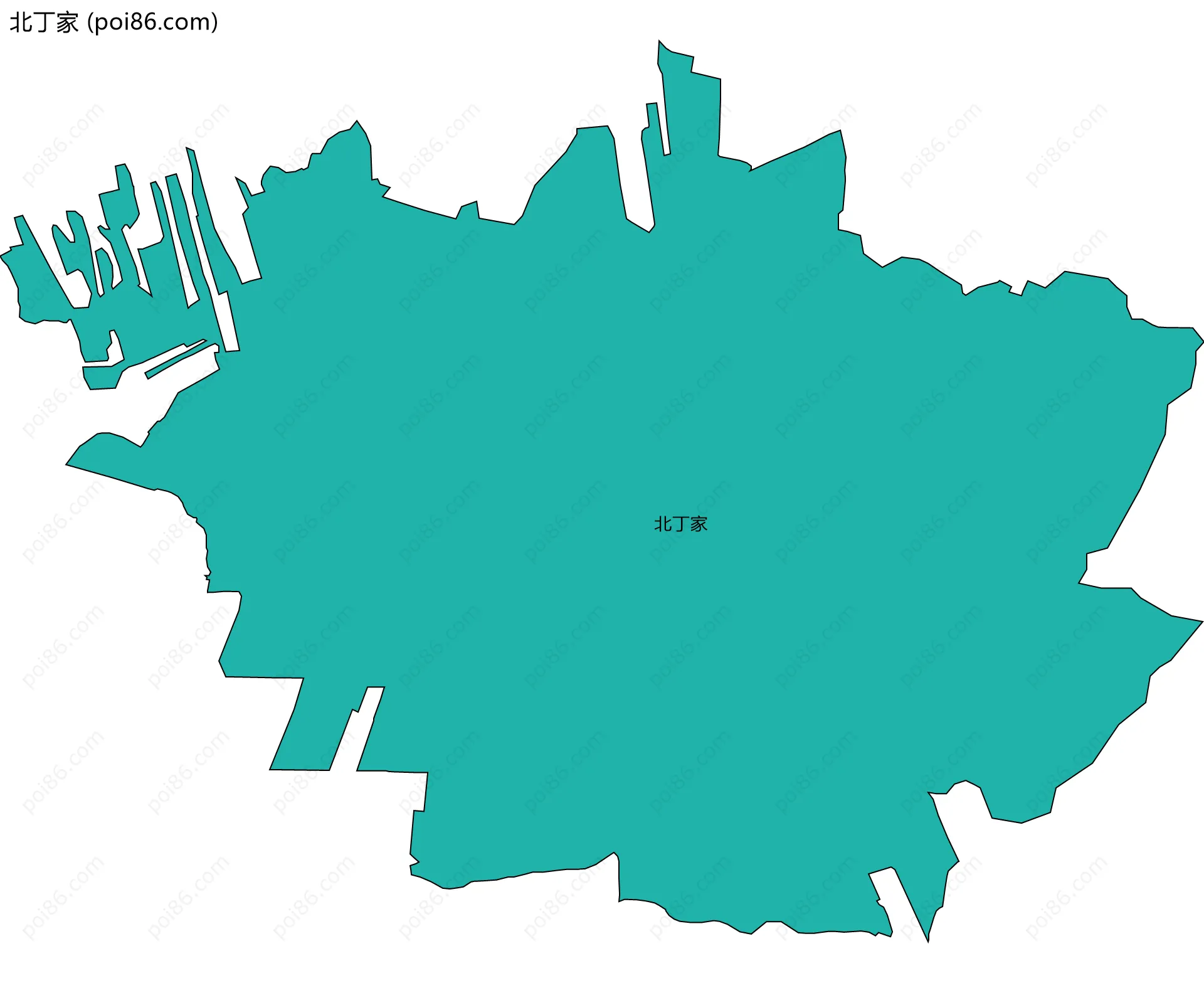 北丁家边界地图