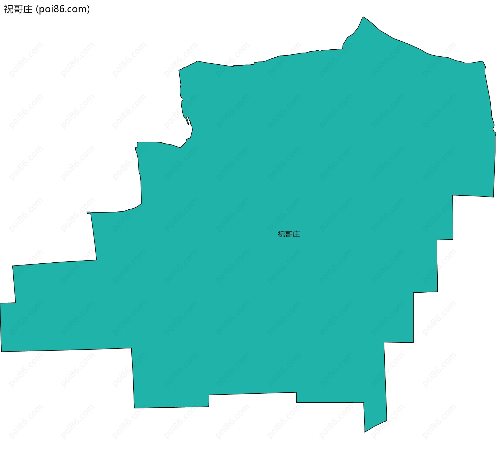 祝哥庄边界地图