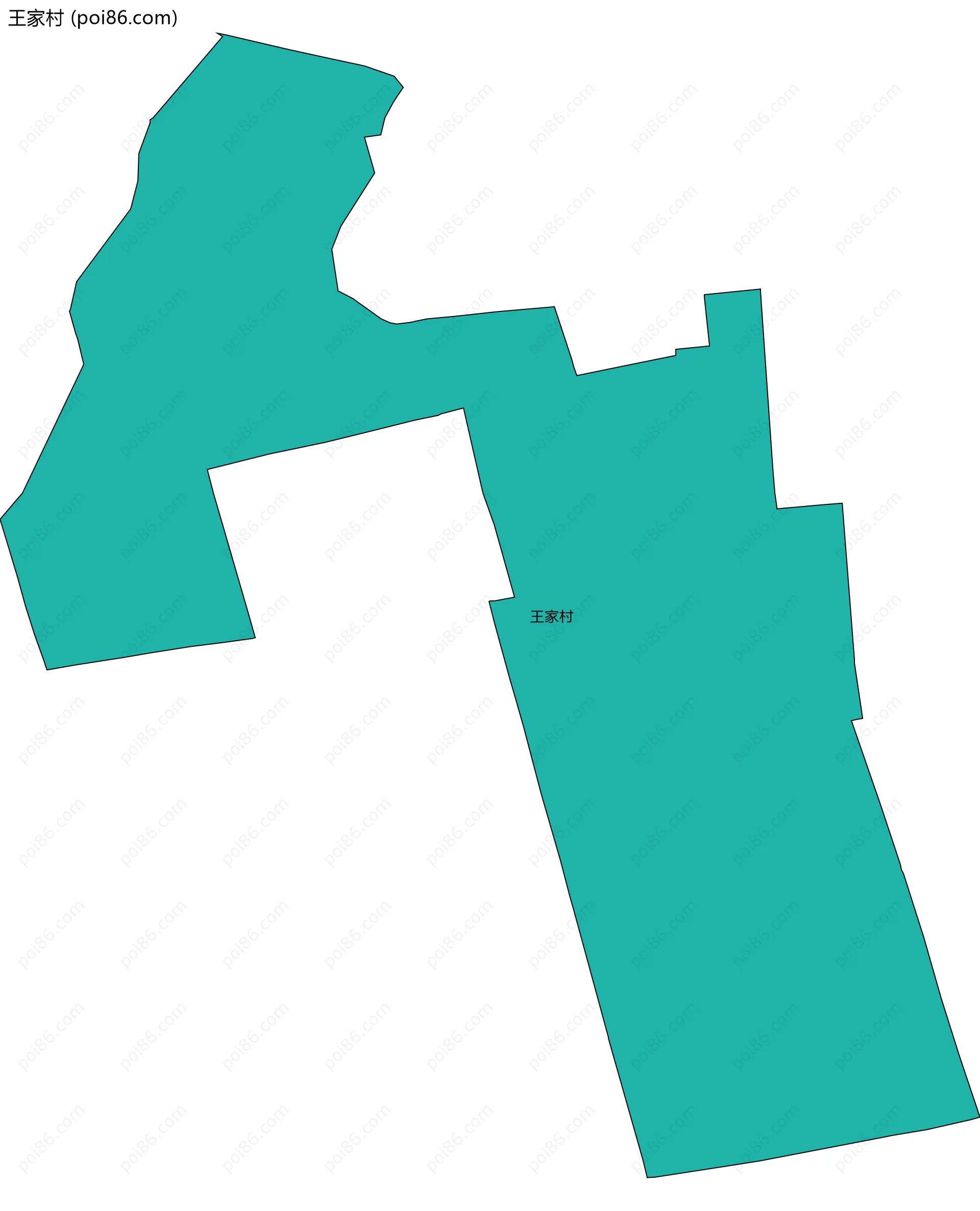 王家村边界地图