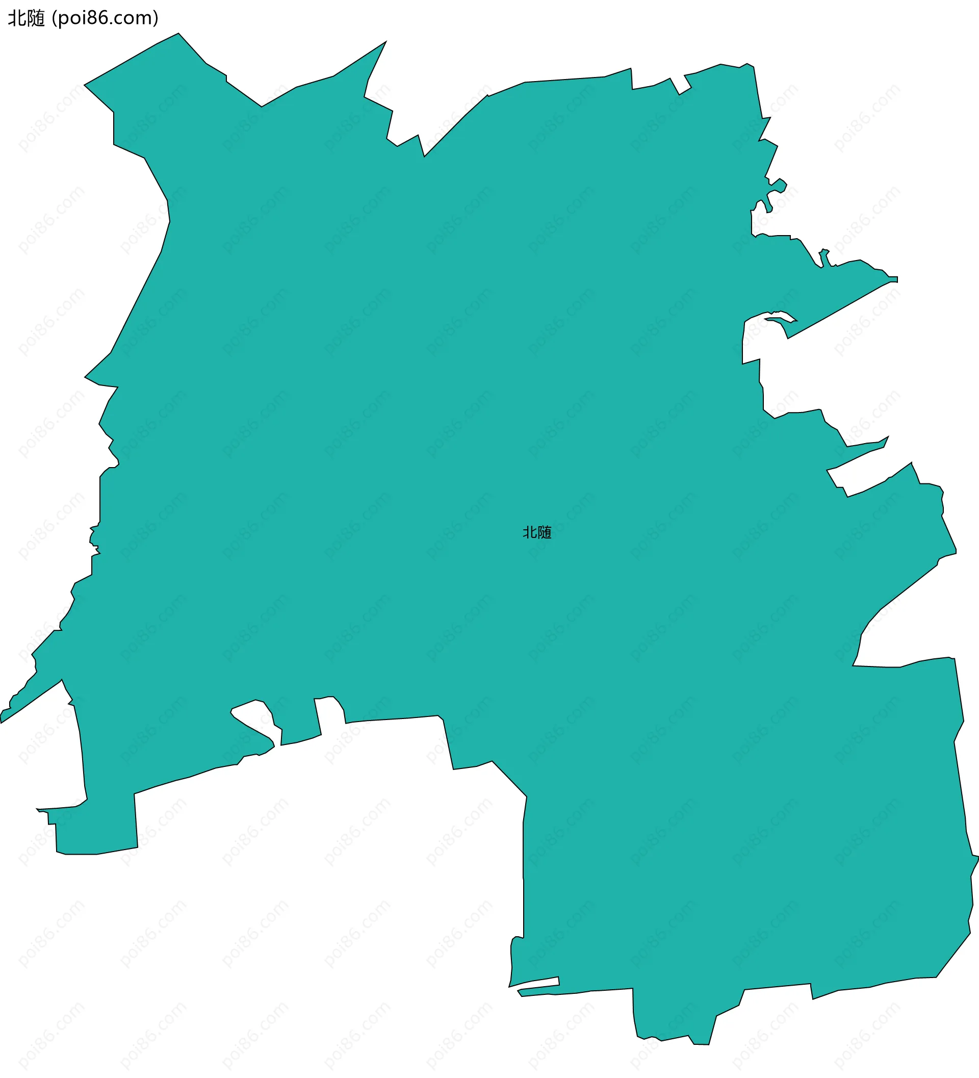 北随边界地图