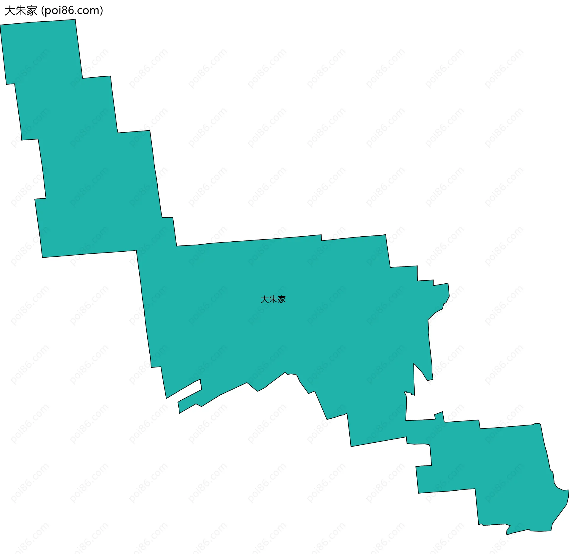 大朱家边界地图