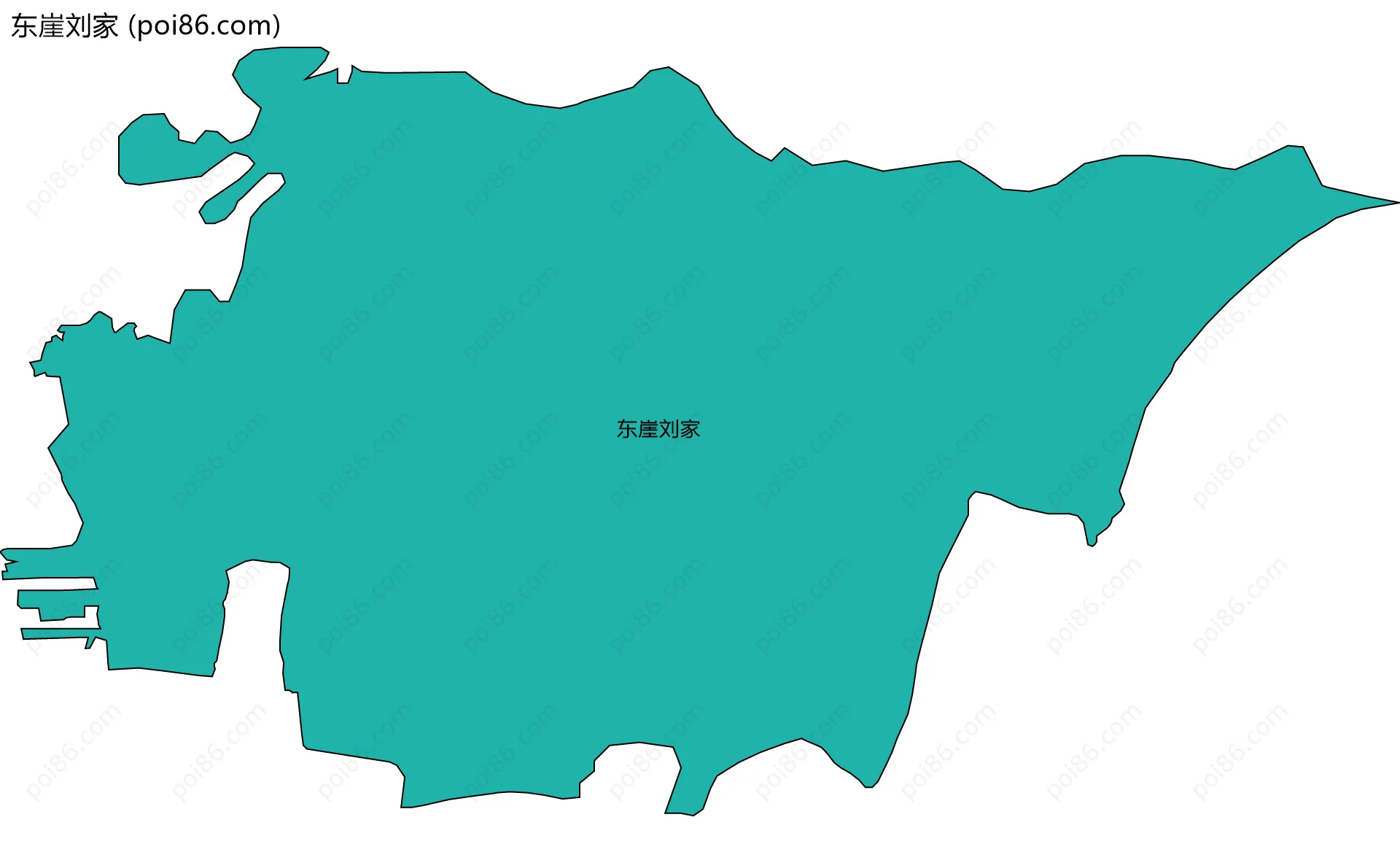 东崖刘家边界地图