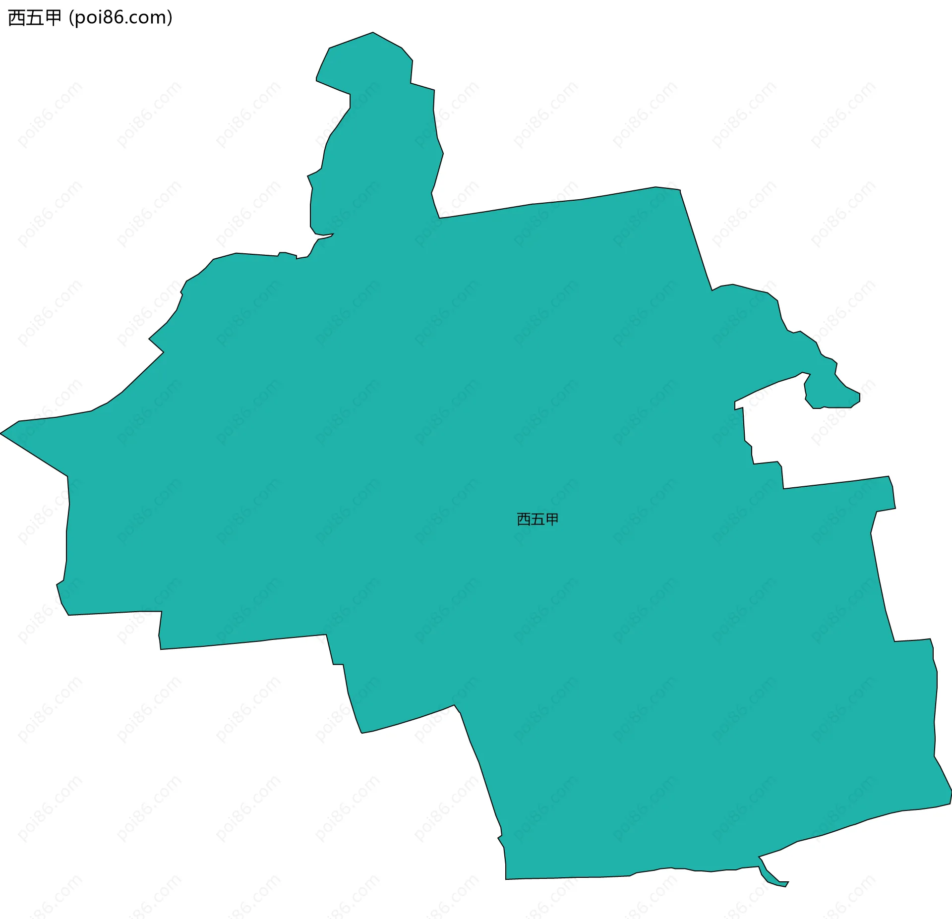 西五甲边界地图