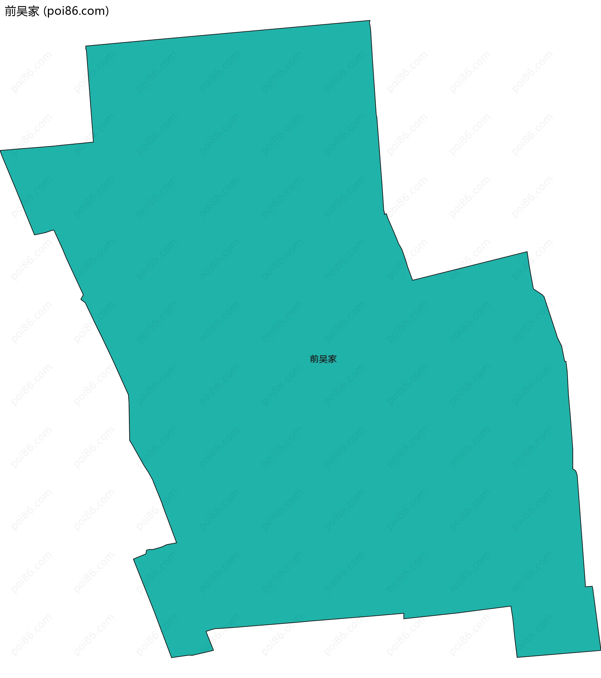 前吴家边界地图
