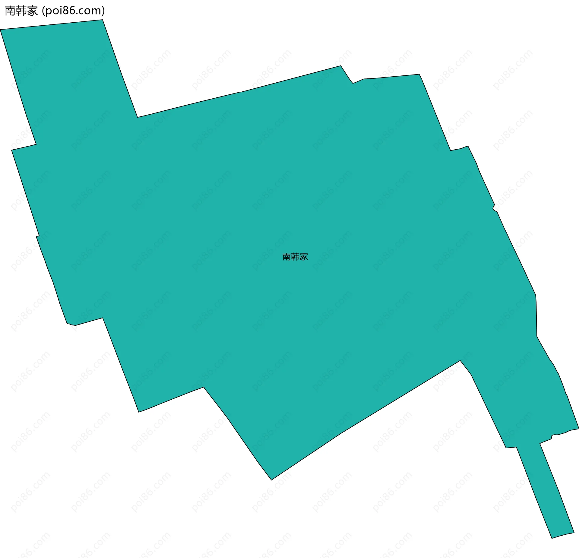 南韩家边界地图