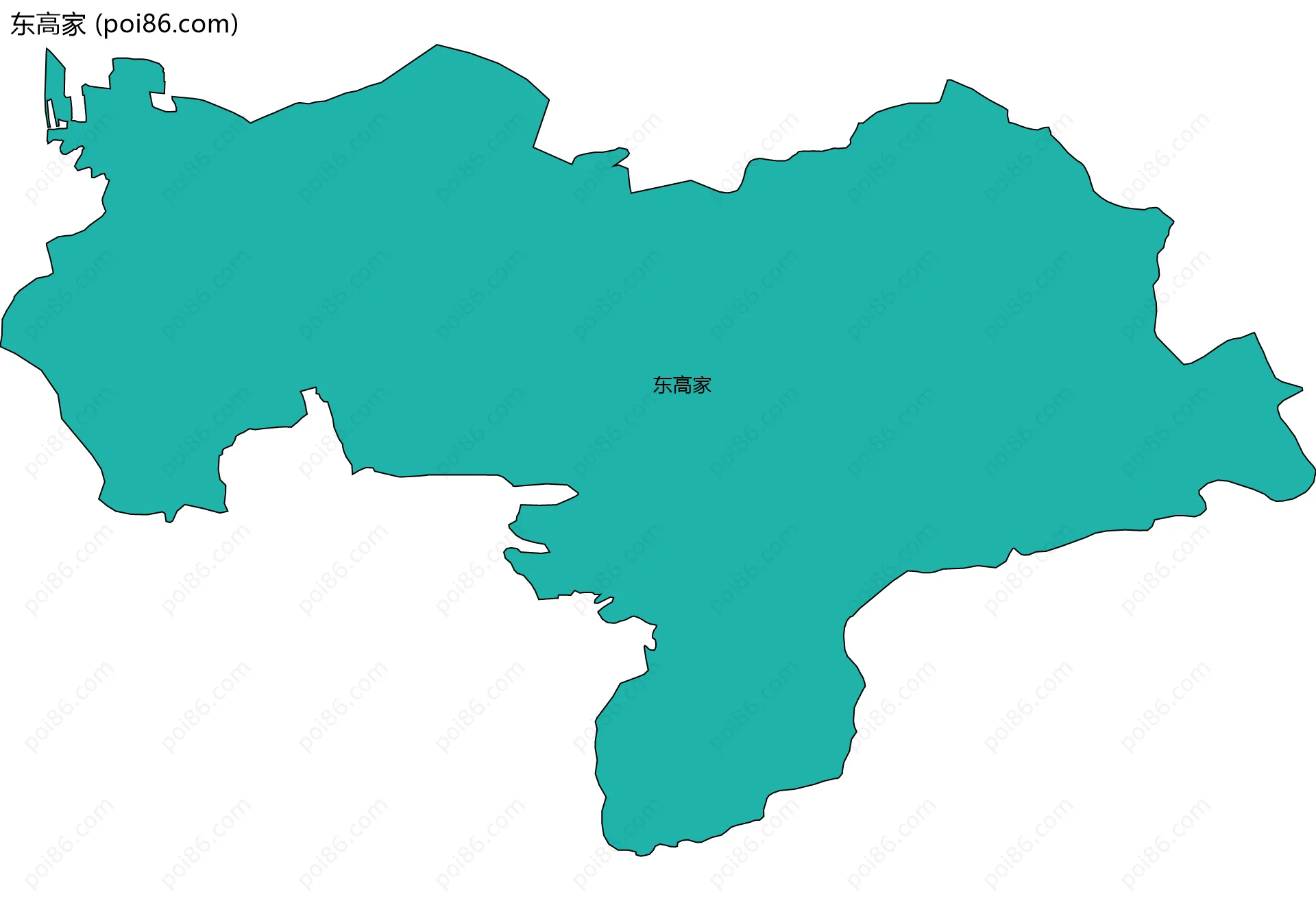 东高家边界地图