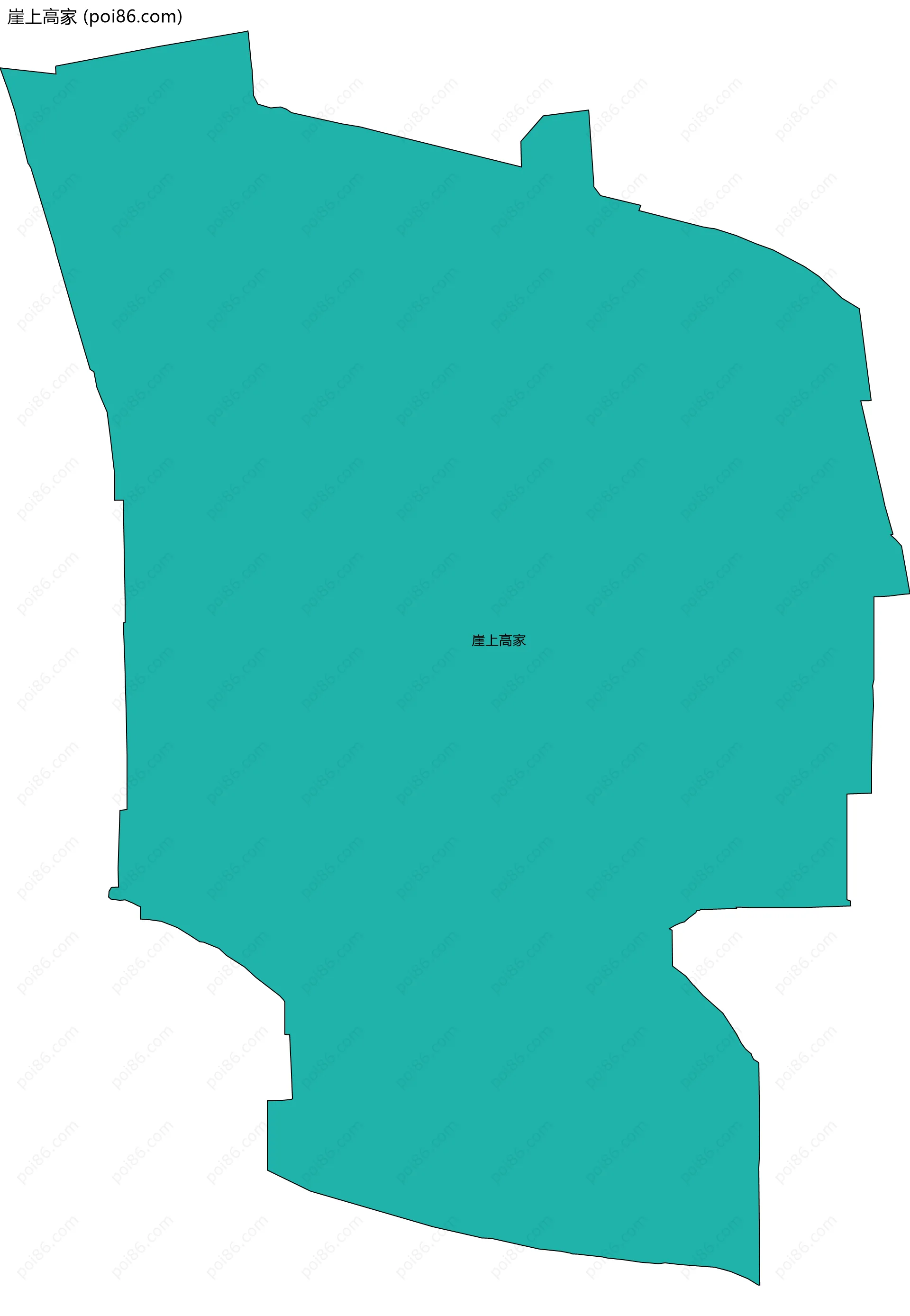 崖上高家边界地图