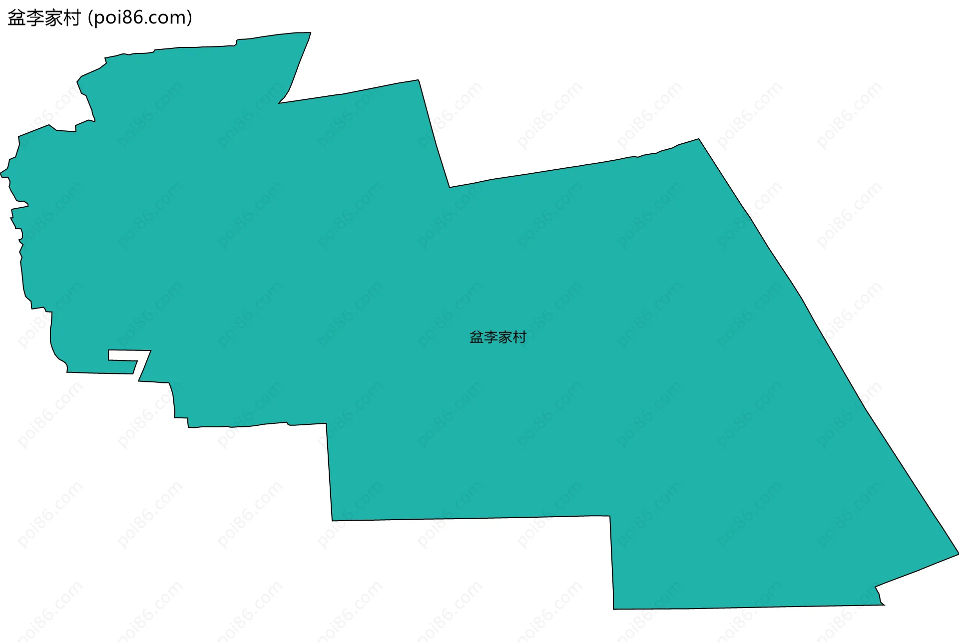 盆李家村边界地图